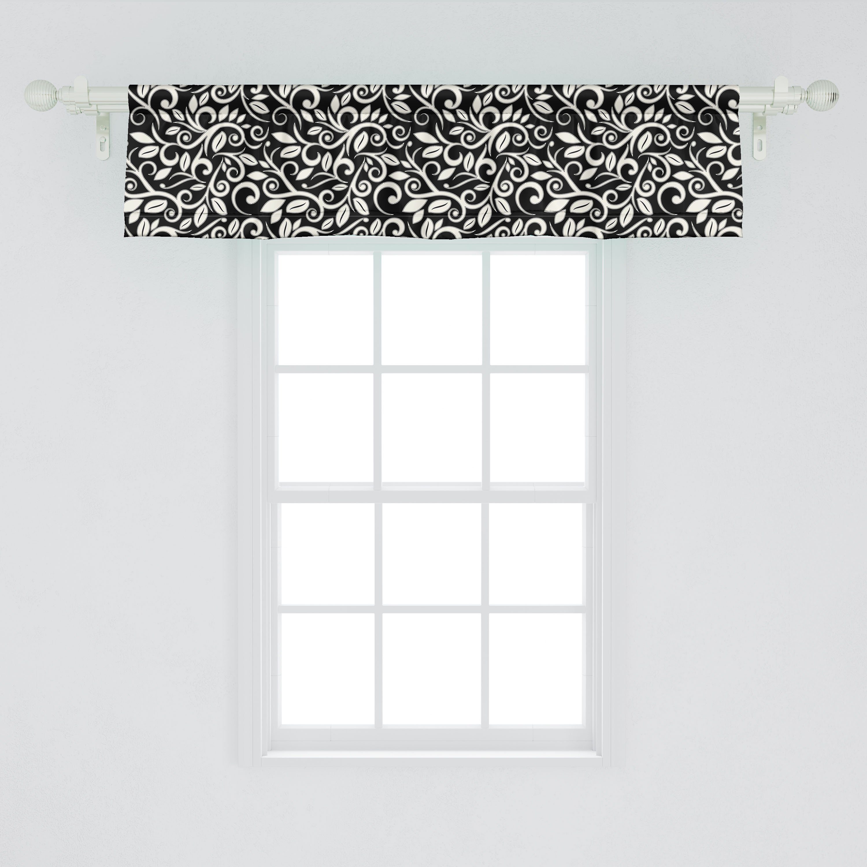 Scheibengardine Vorhang für Abakuhaus, Stangentasche, Kunst Dekor Monotone Volant Schlafzimmer Microfaser, mit Wein Küche Weinblätter
