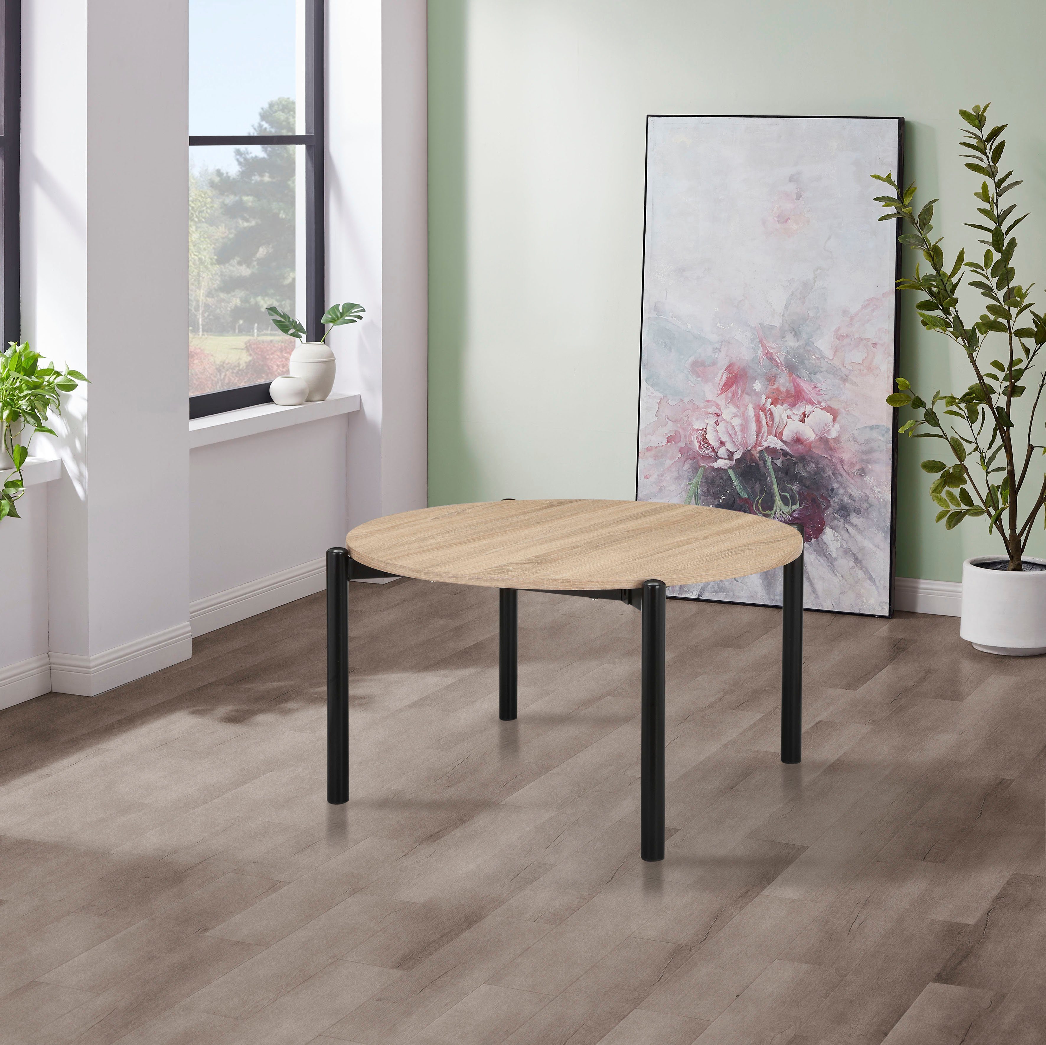 Home affaire Couchtisch Retiers (1-St), Gestell aus Metall schwarz, Tischpl günstig online kaufen