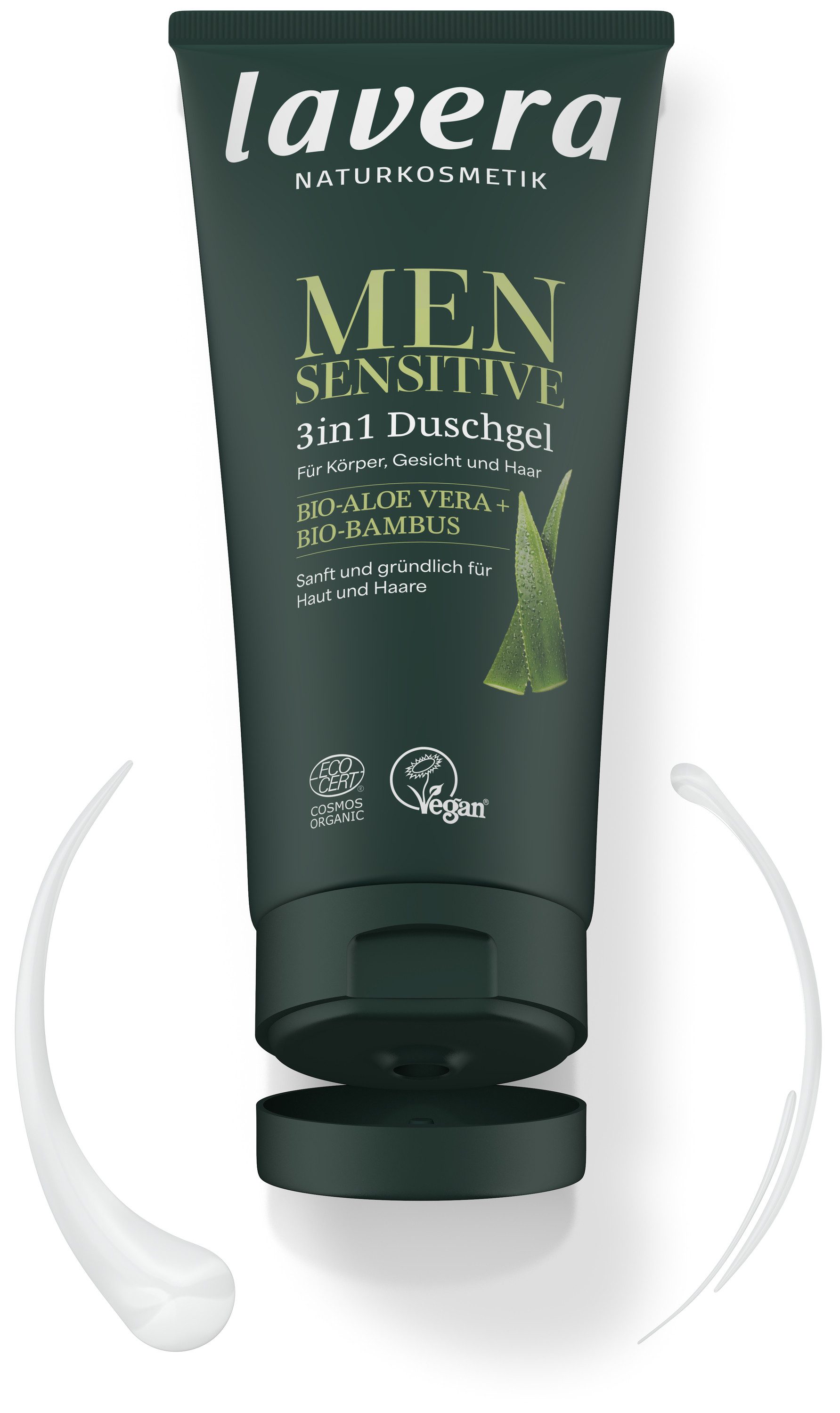 lavera Bio-3in1-Duschgel "MEN SENSITIV", 200 ml – Bild 2 von 3