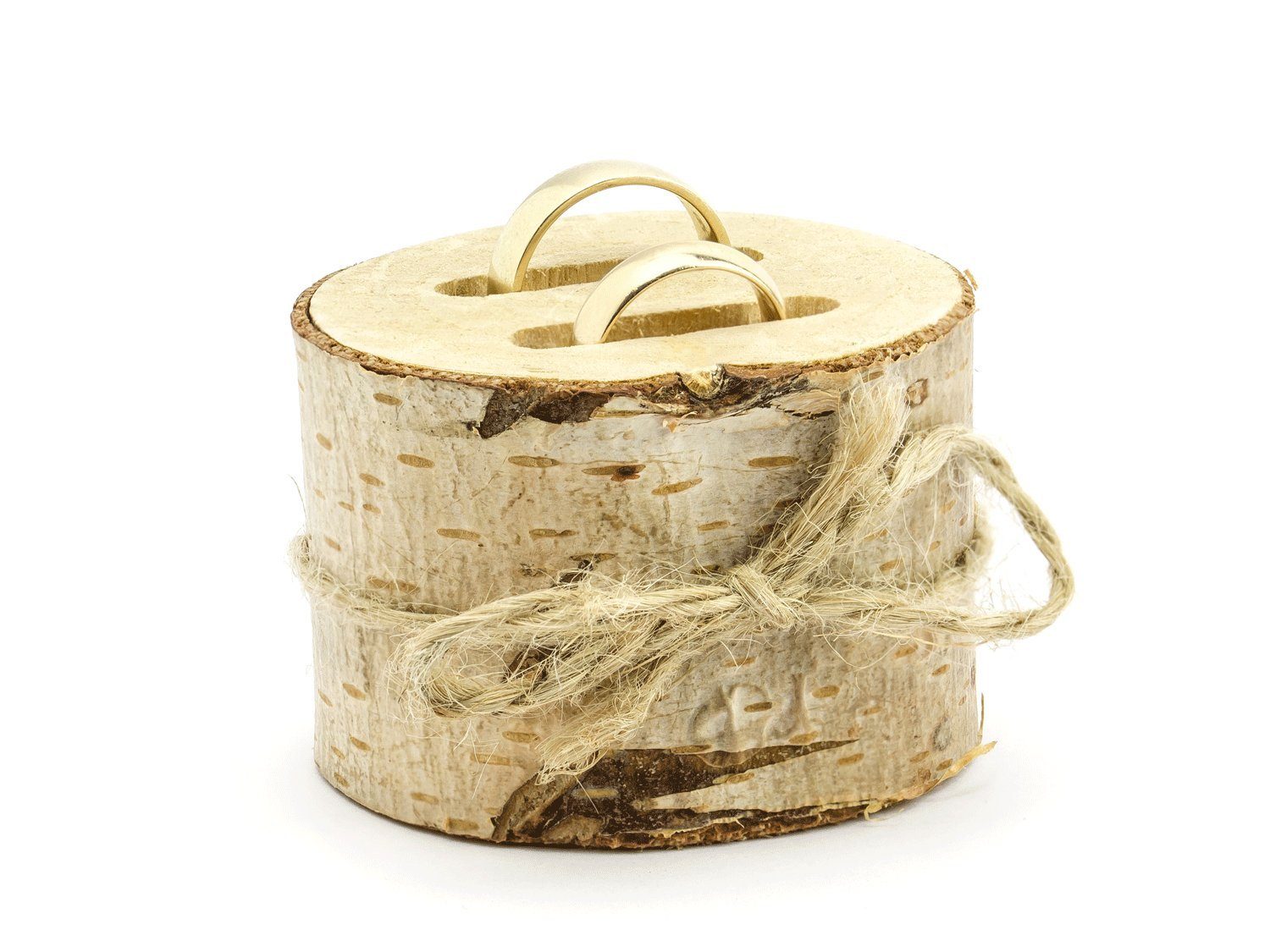 partydeco Ringkissen, Ringkissen Holz / Baumscheibe 6cm Natur