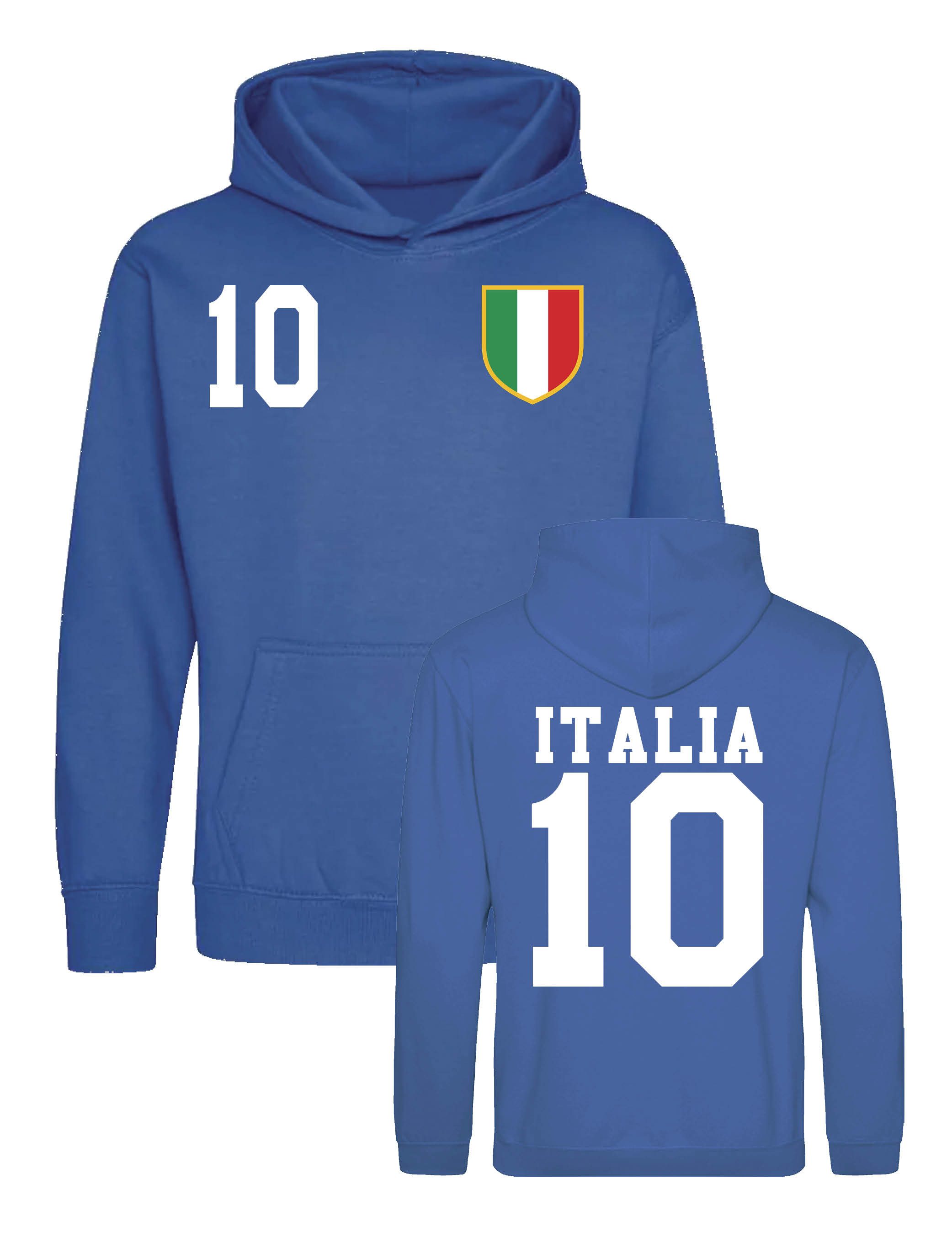 Youth Designz Kapuzenpullover Kinder Hoodie Pullover Italien Italia Aufdruck Fußball Trikot Jungen mit stylischen Aufdruck für Jungen und Mädchen ein Statement setzen