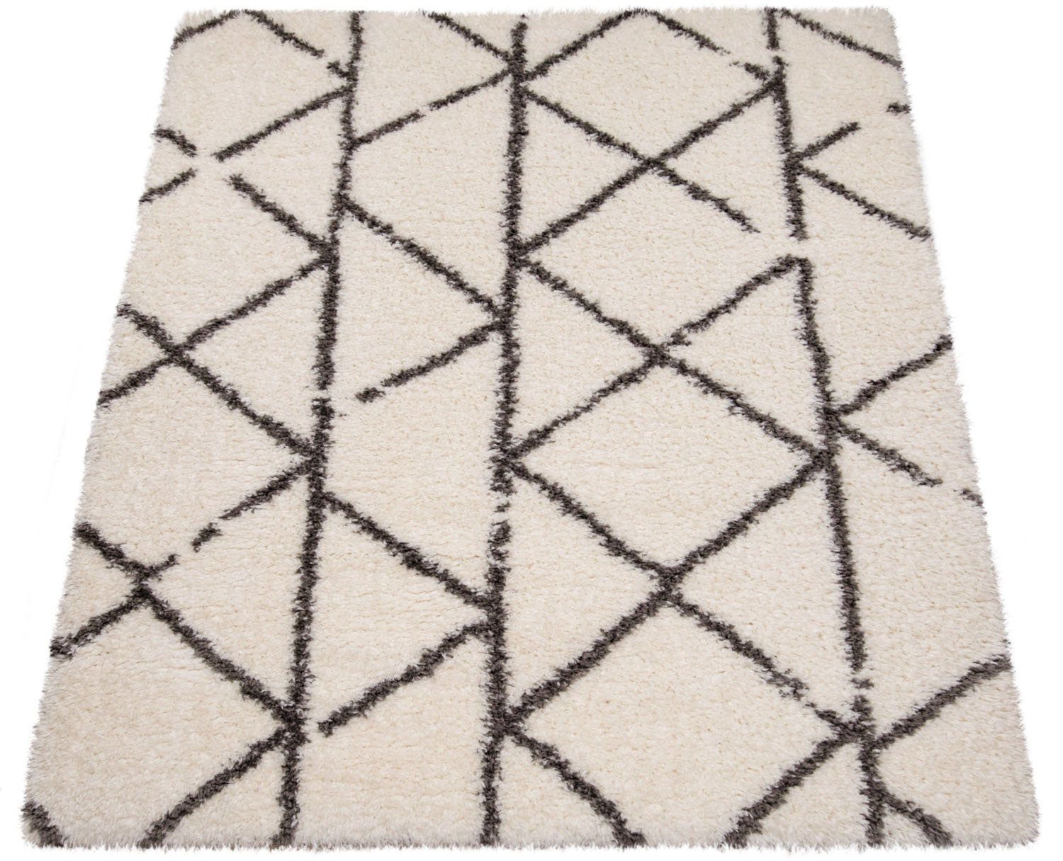 Paco Home Hochflor-Teppich Maghreb 78, rechteckig, Höhe: 44 mm, modernes Design, weich und flauschig