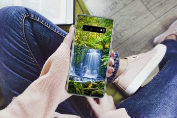 MuchoWow Handyhülle Dschungel - Wasserfall - Australien - Pflanzen - Natur, Phone Case, Handyhülle Samsung Galaxy S10, Silikon, Schutzhülle