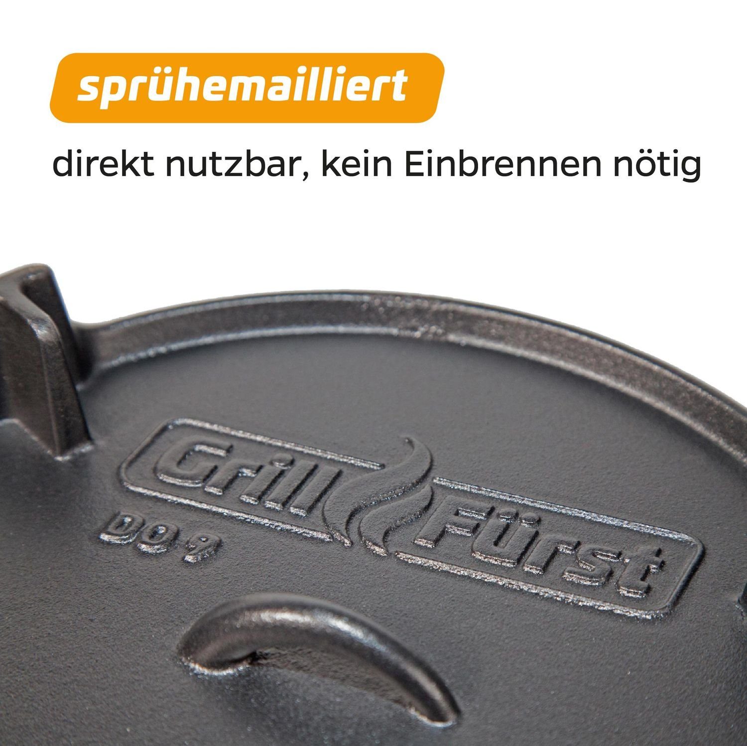 Grillfürst 9 - 35cm Grillfürst mit (ca. 9 Liter) Deckelheber und Aufbewahrungstasche Oven BBQ Dutch Edition Bratentopf DO