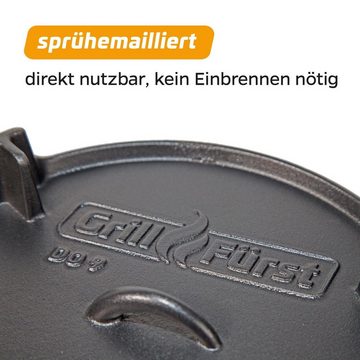 Grillfürst Bratentopf Grillfürst Dutch Oven BBQ Edition DO 9 (ca. 9 Liter) - mit 35cm Deckelheber und Aufbewahrungstasche