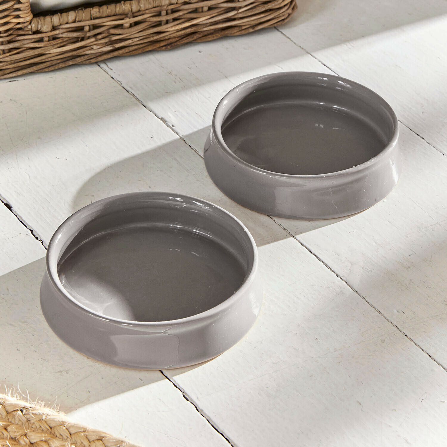 Mirabeau Futternapf Futternapf 2er Set Hapitos hellgrau