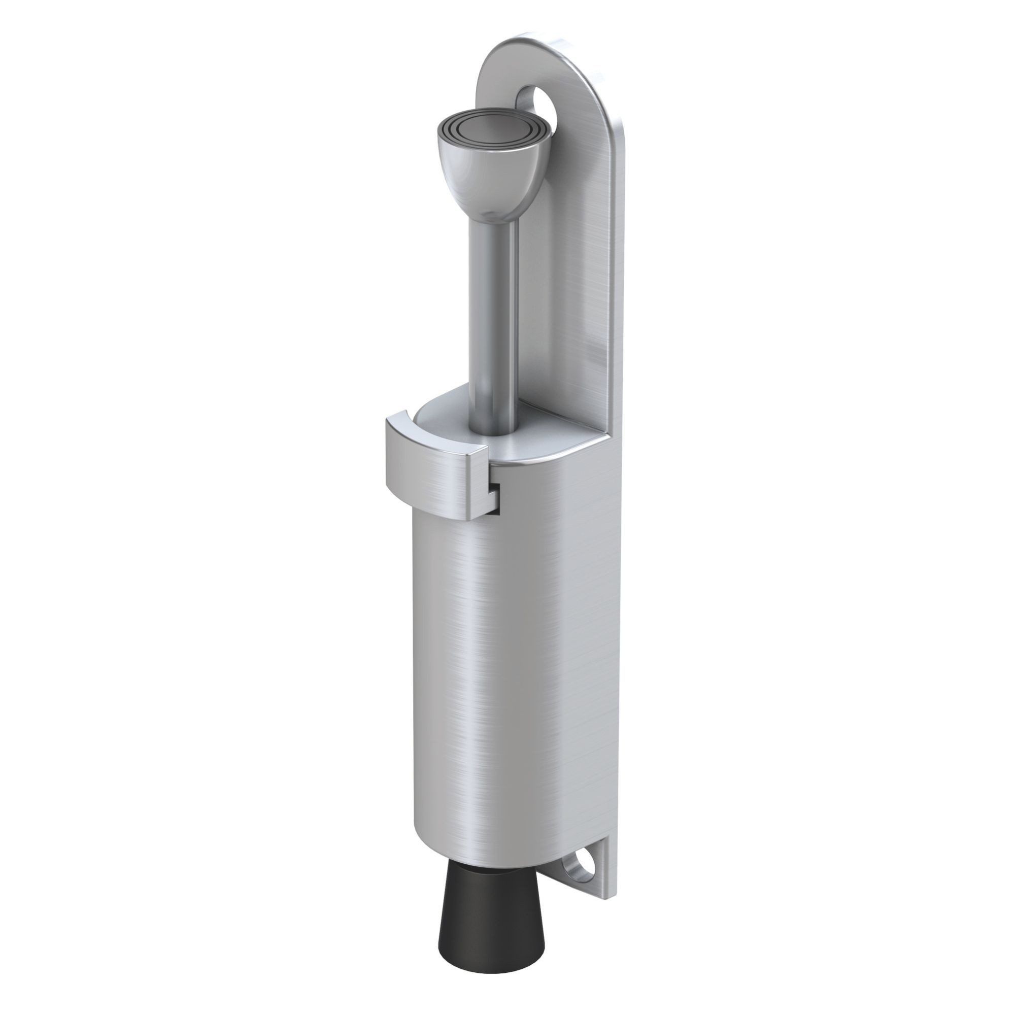 BASI Türfeststeller Türstopper (Packung, 1 St), für Eingangstüren, Edelstahloptik, mit Tretbolzen, Hub 35mm, 1 Stück