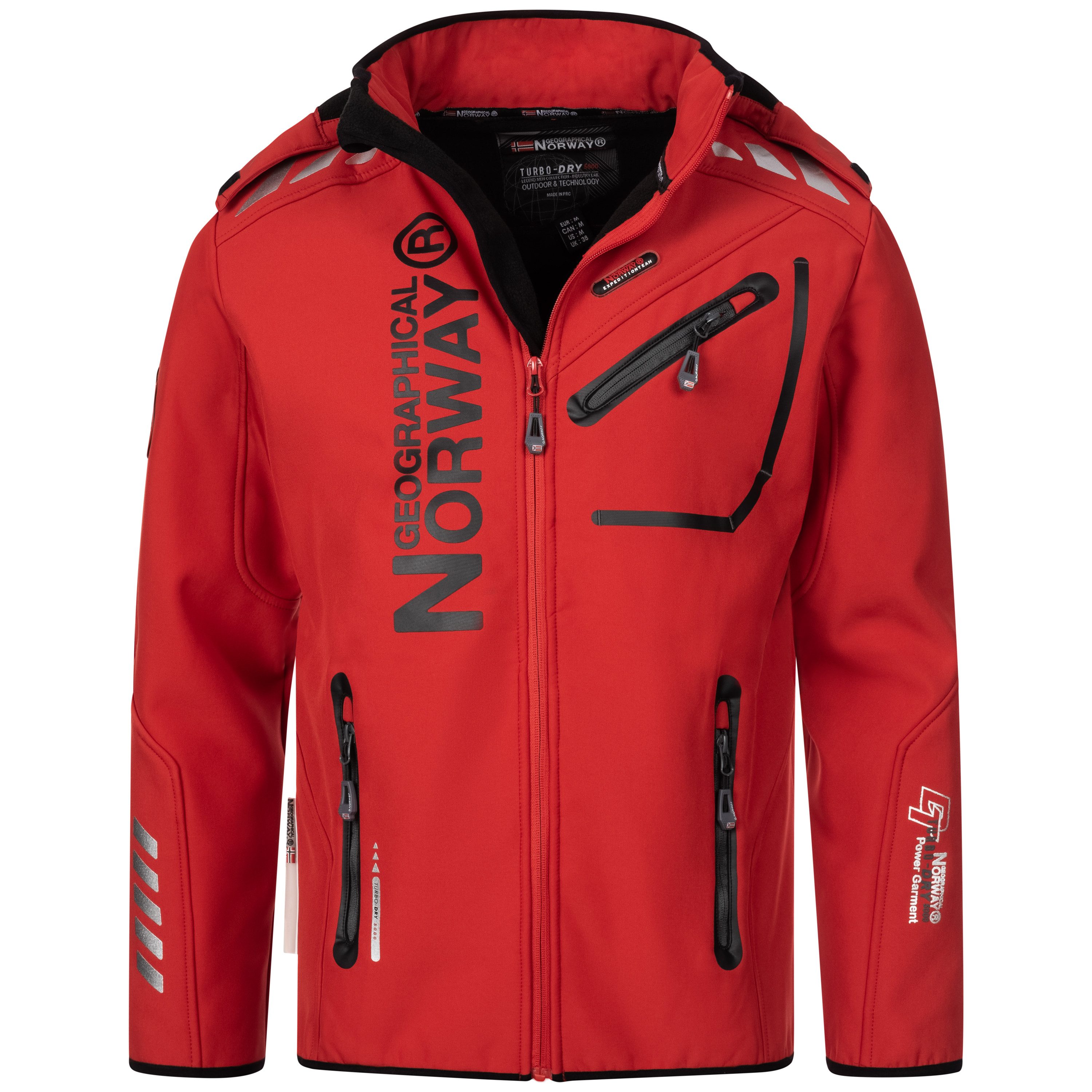 Geographical Norway Softshelljacke Herren Damen Übergangsjacke Wind Wasser Abweisend Jacke Frühling Elastisches Material, Bewegungsfreundlich, Leichtes Material