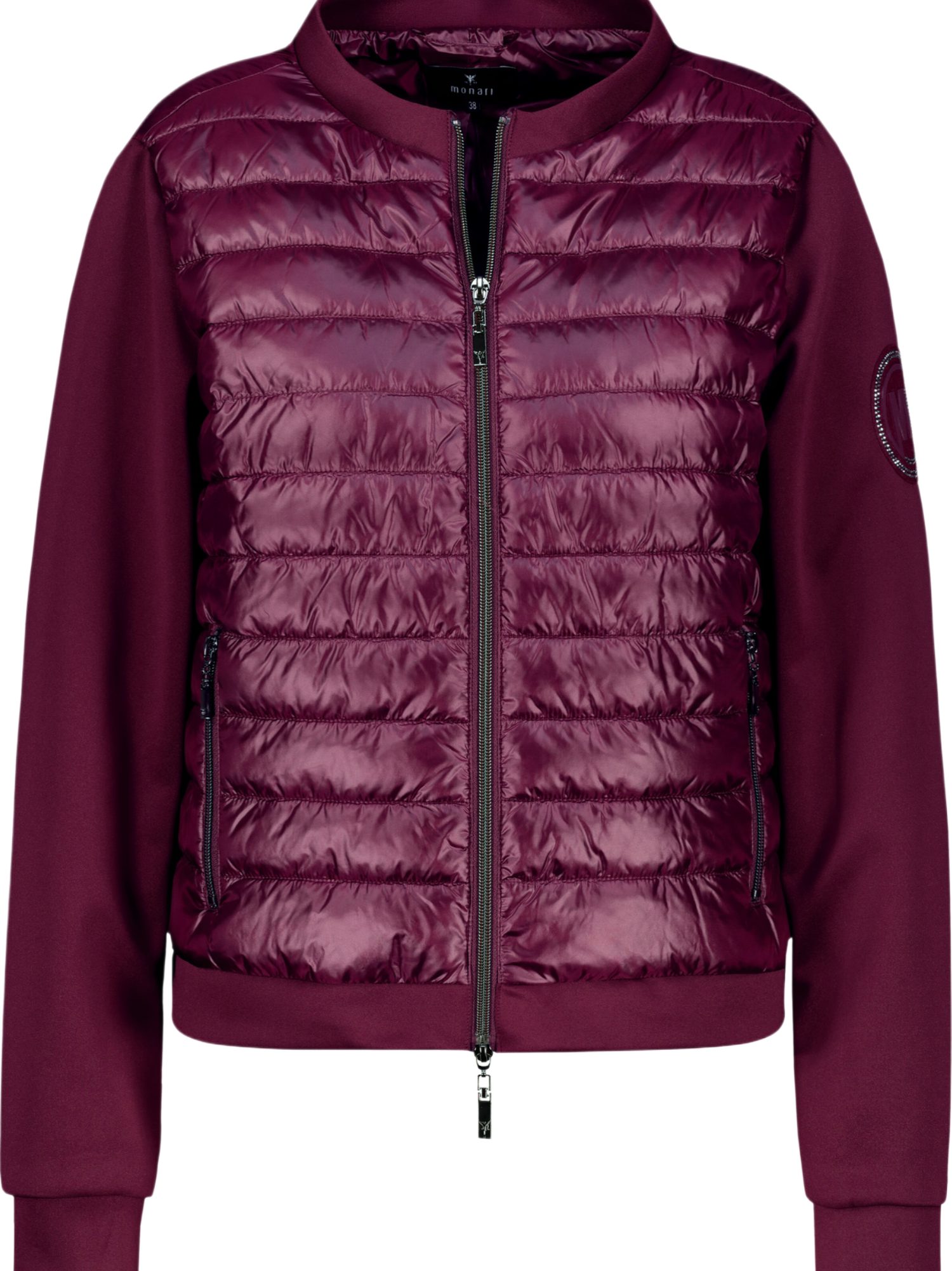 Monari Kurzjacke lila,Outdoor,Polyamid,Unifarben,Rundhals,Lang,Regular Fit