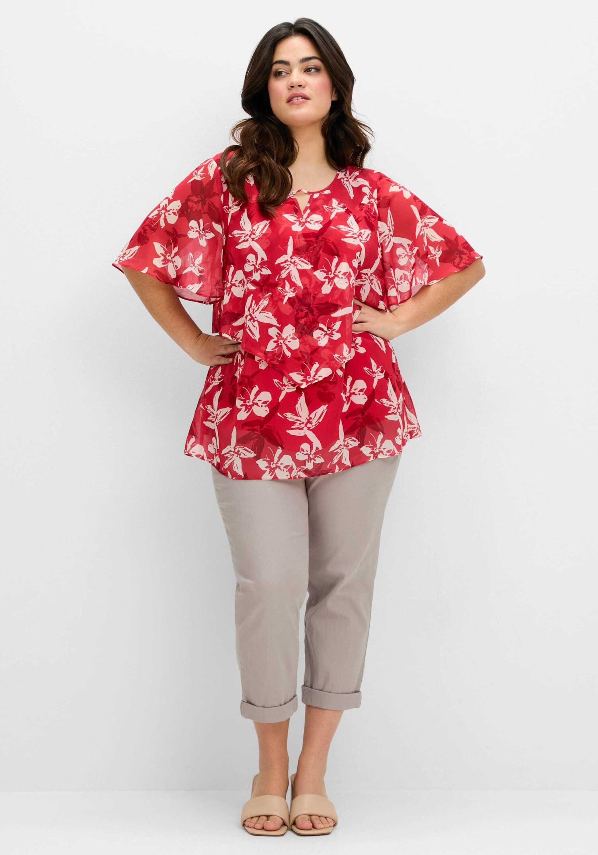Sheego Klassische Bluse Tunika Kurzarm günstig online kaufen