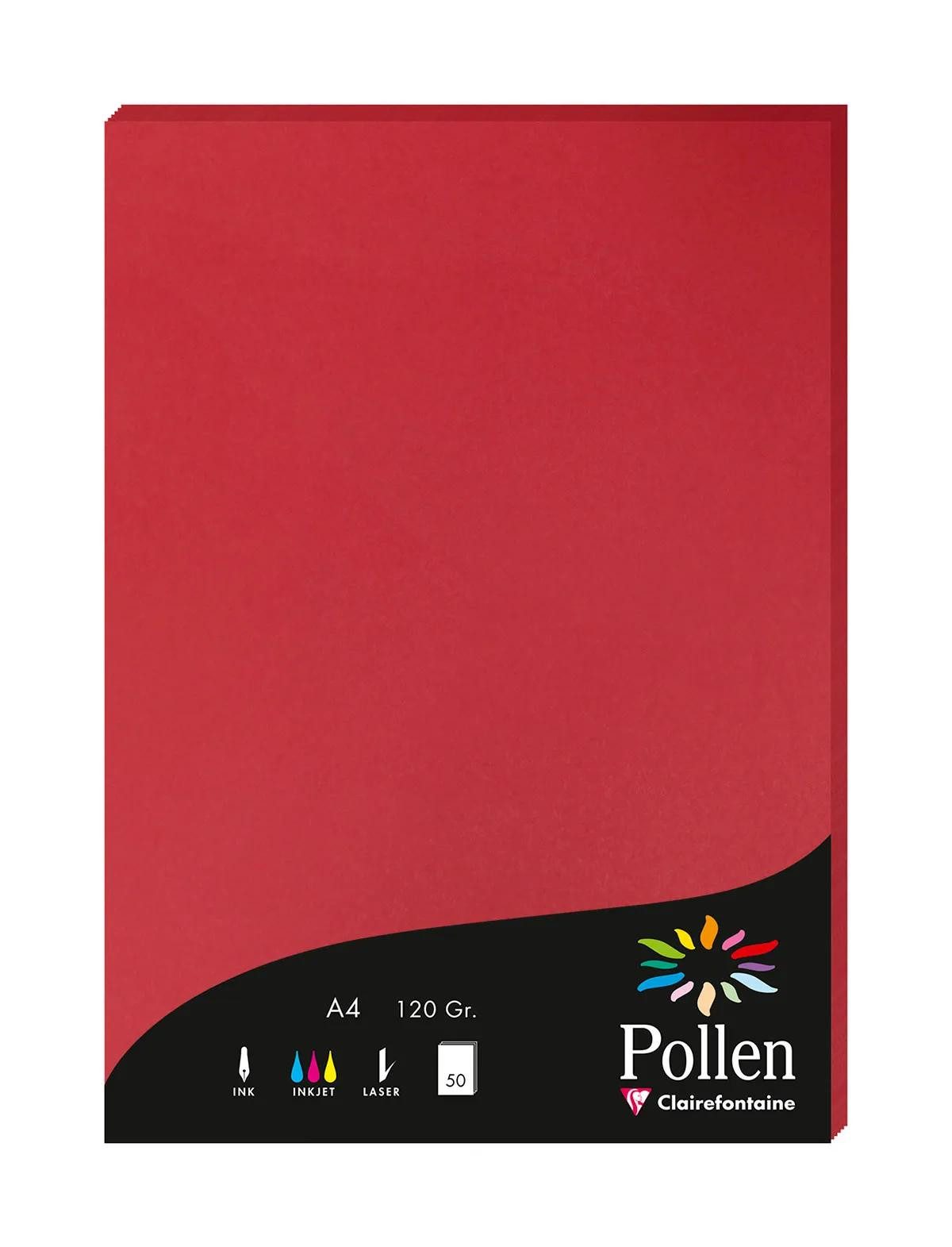 CLAIREFONTAINE Briefumschlag 10x Papier A4 120g 50 Blatt - Johannisbeere 4212C, Bogen