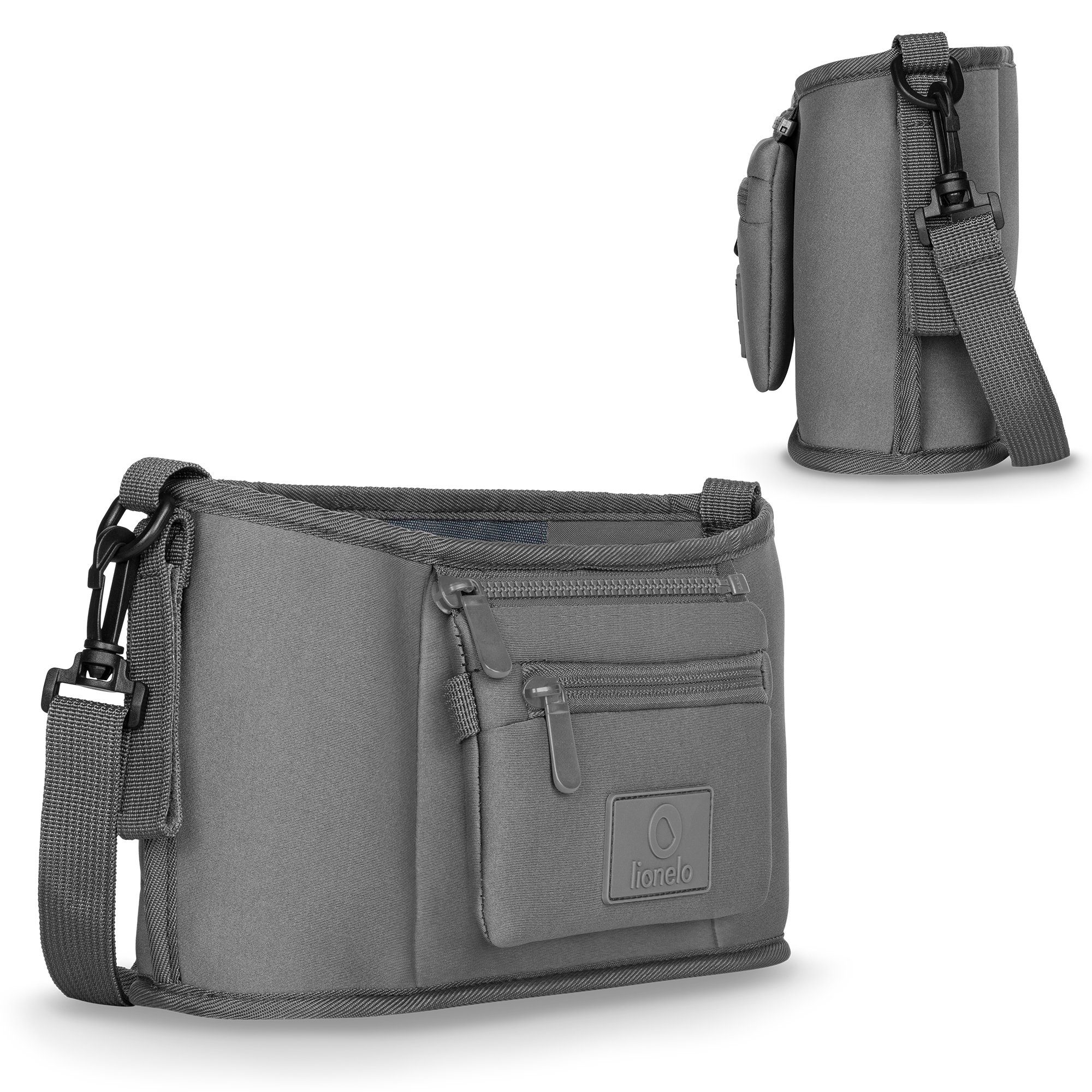 lionelo Kinderwagen-Tasche LITTLE CUBE, Zwei Fächer für FlaschenVerstärkter Bodenwasserabweisendes Material