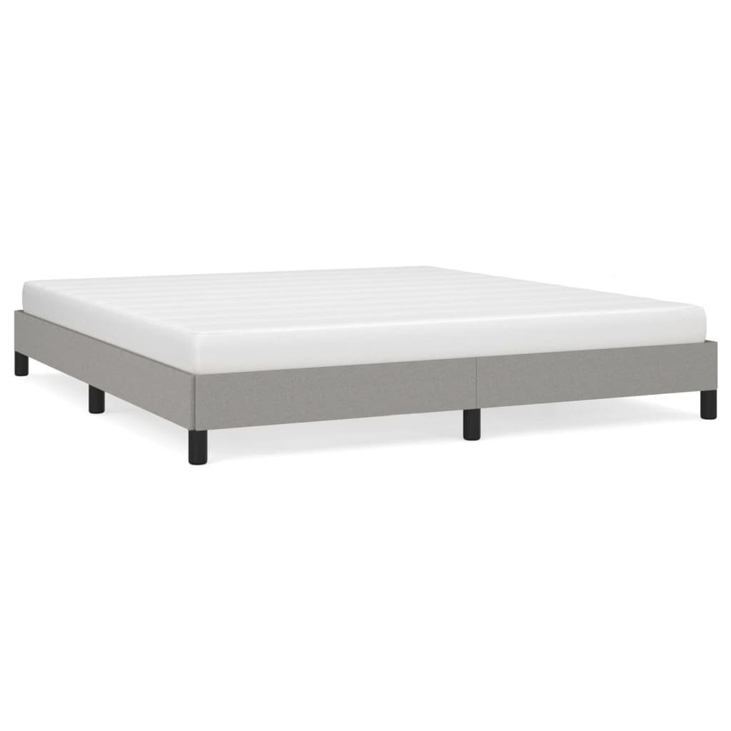 vidaXL Bett Bettgestell Hellgrau 160x200 cm Stoff