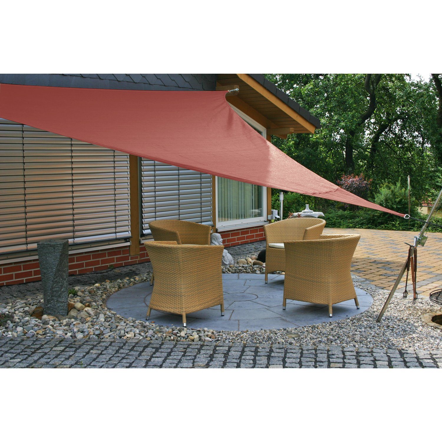 Sonnensegel 3,6x3,6x3,6m, Dreieck, wasserabweisend