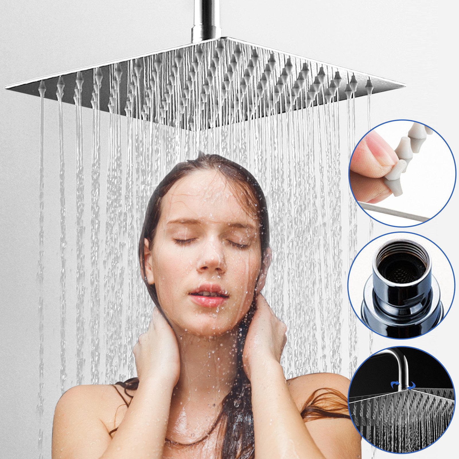 Clanmacy Kopfbrause Duschkopf Kopfbrause Regendusche Regenbrause günstig online kaufen