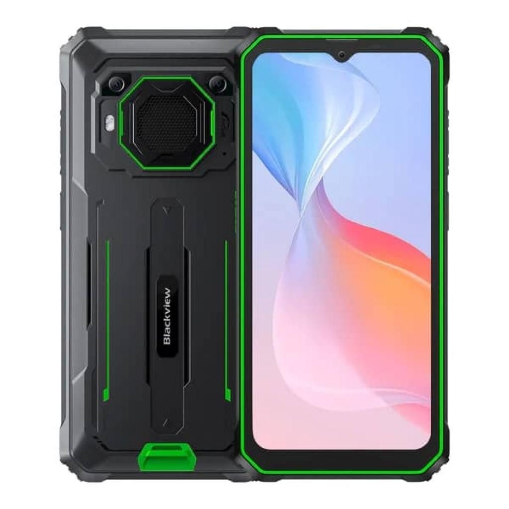 blackview BV6200Pro Green Rugged Outdoorhandy mit 8 GB RAM und 128 GB Speicher Smartphone (16.66 cm/6.56 Zoll, 13 MP MP Kamera, Baustellenhandy, Dual 4G 98DB Lautsprecher)