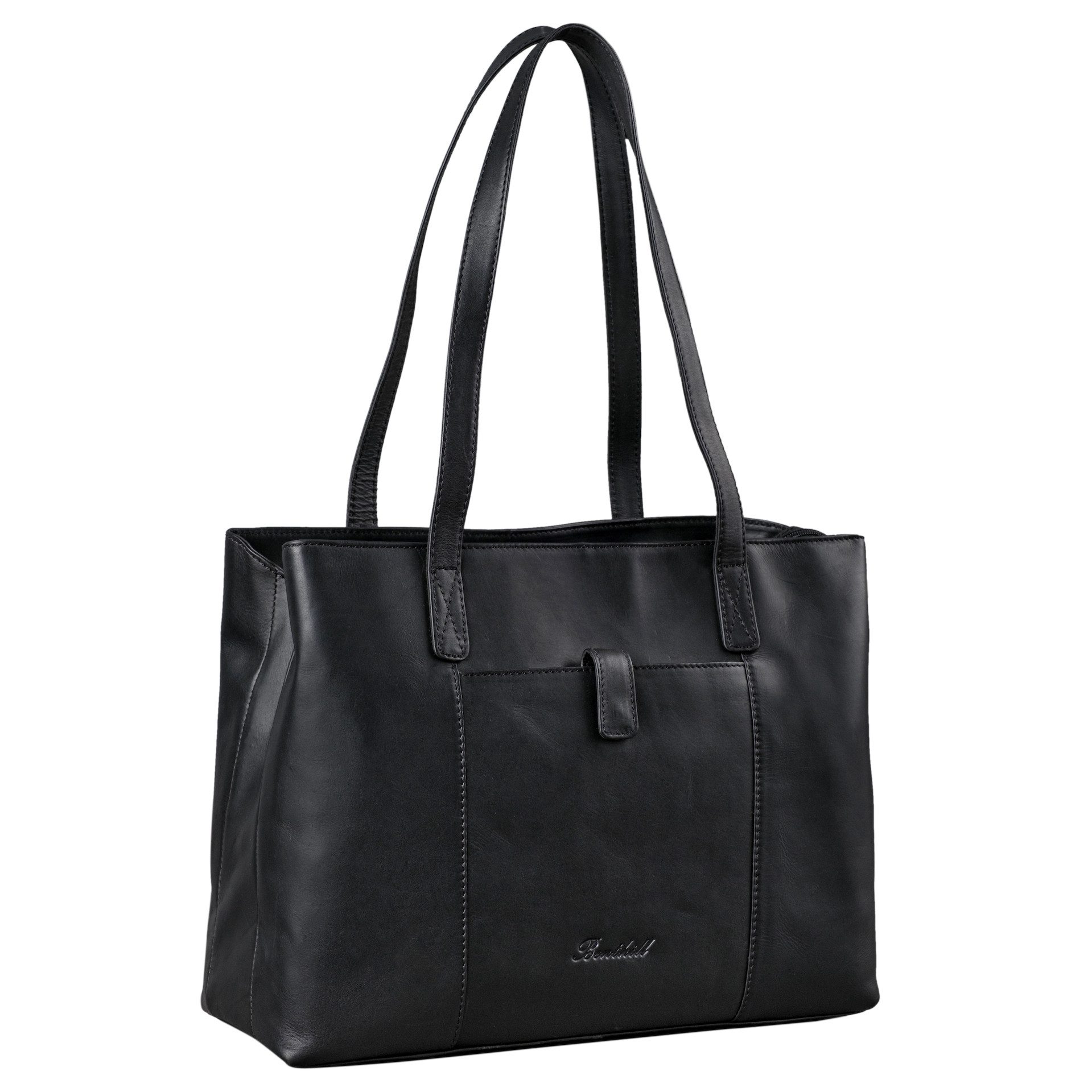 Benthill Henkeltasche Echt Leder Damen Tasche Handtasche Große Vintage Umhängetasche XL, Reißverschlussfach