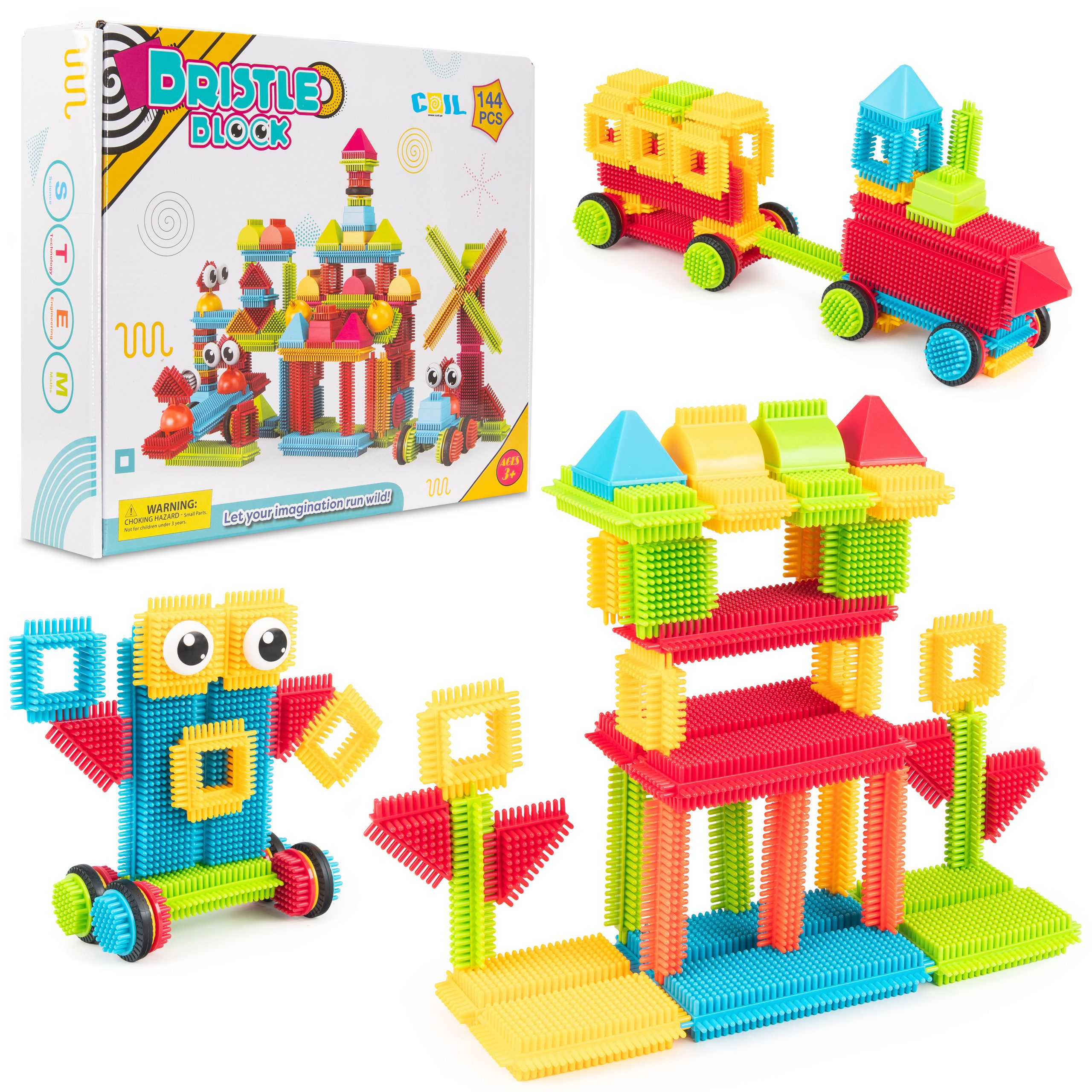 COIL Steckspielzeug, Bausteine ​​in Borstenform, Igelblöcke Spielbauklötze, günstig online kaufen