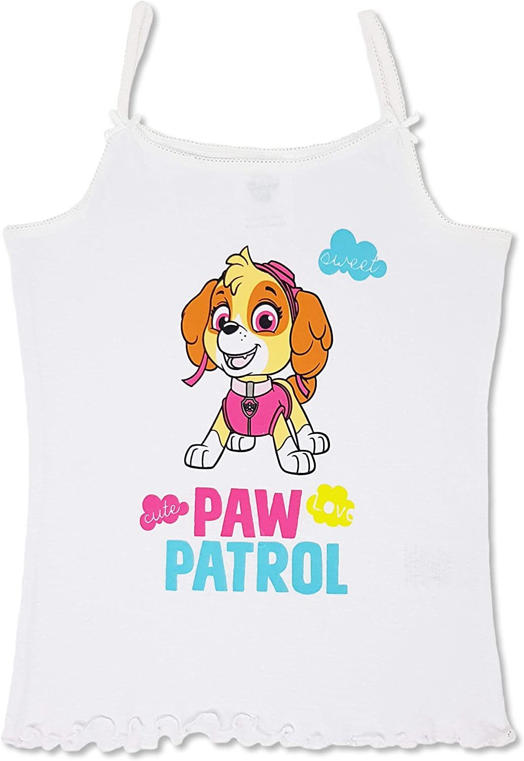 PAW PATROL Unterhemd 2x Mädchen Unterhemden Doppelpack 98/104 110/116 122/128 (Packung, 2er PACK)