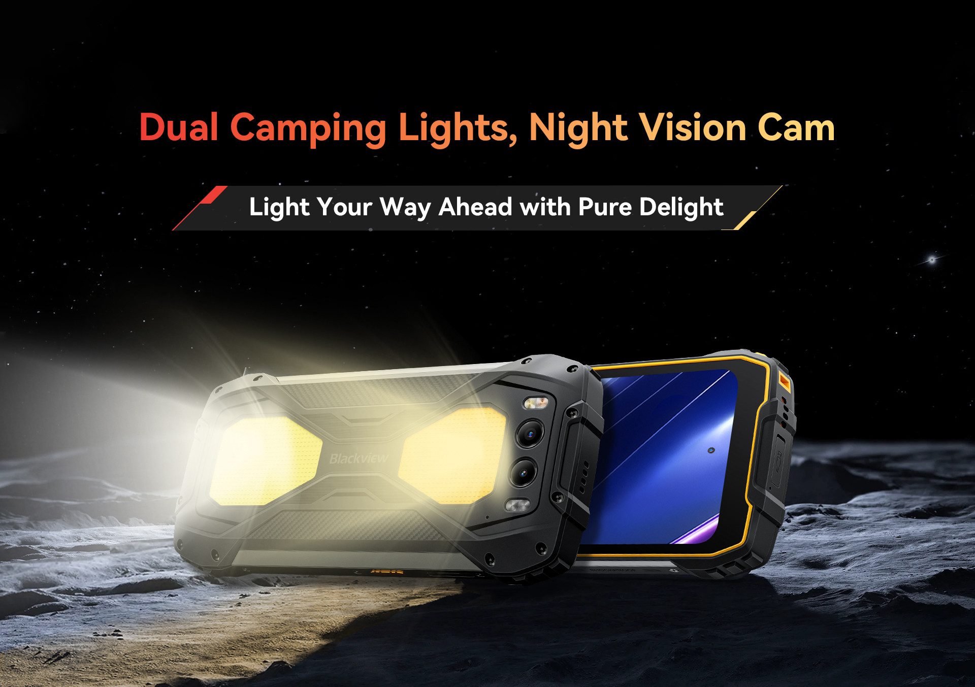 blackview BV7300 Rugged Smartphone 18GB, Campinglicht, Dual Core 256 GB Smartphone (16.94 cm/6.67 Zoll, 2000 GB Speicherplatz, 50 MP Kamera, Handschuhmodus, Campinglicht, Unterwassertauglich, 20 MP Nachtsicht) gelb