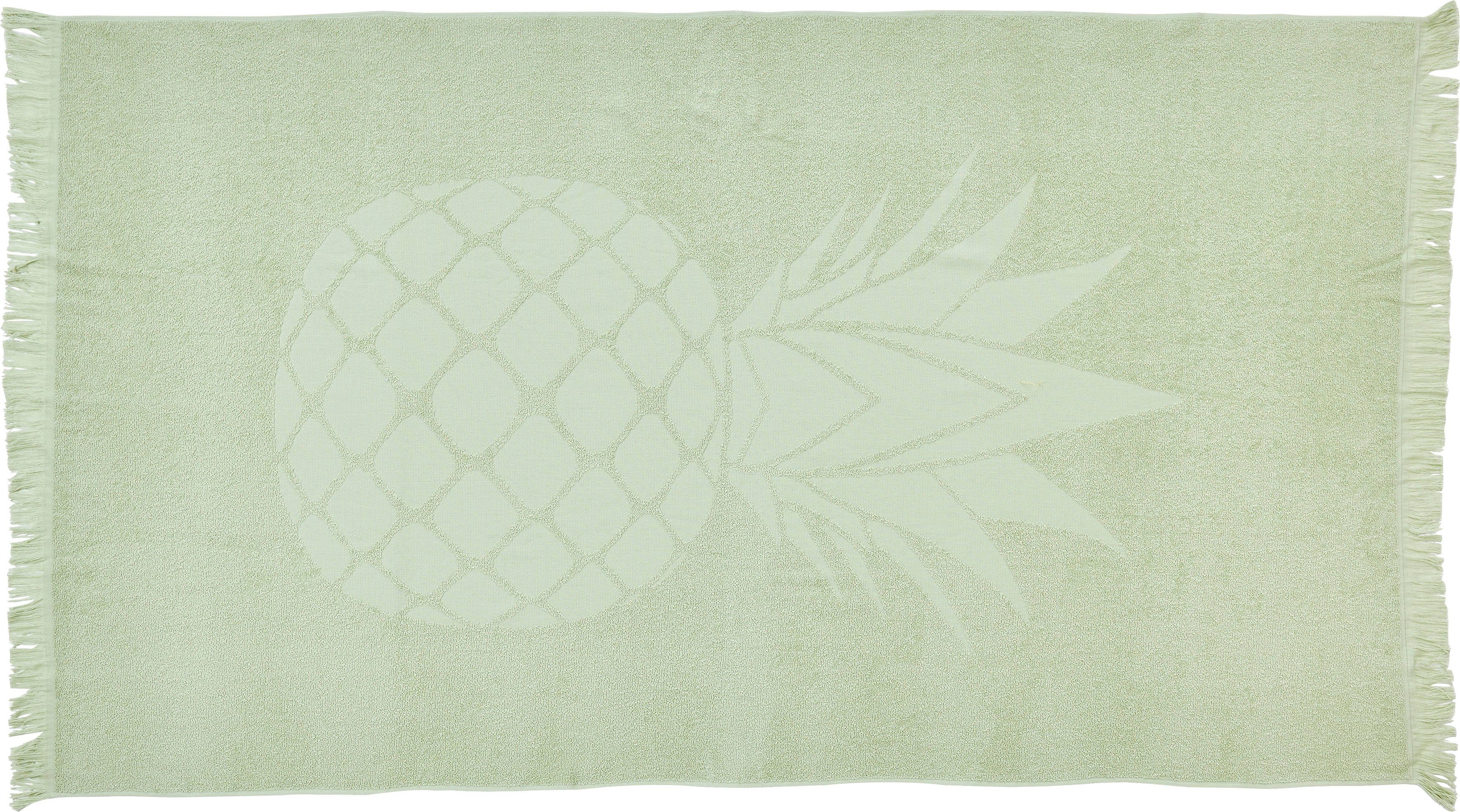 done.® Hamamtücher Pineapple, Hamam saugfähige oder Strandtuch Frottier Sauna- ideal Frottier-Innenseite, hellgrün als (1-St)