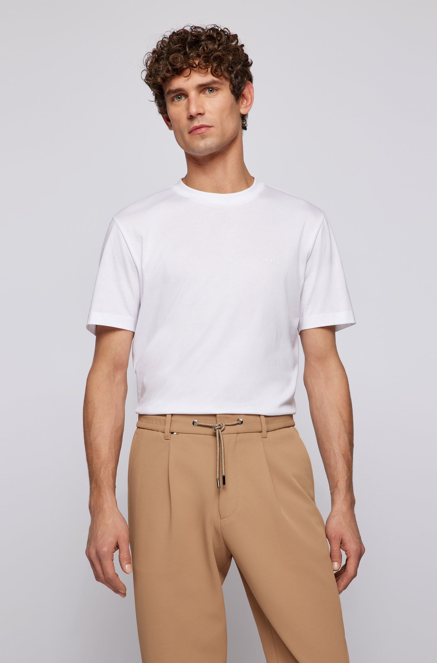 (100) Weiß BOSS (1-tlg) T-Shirt Thompson