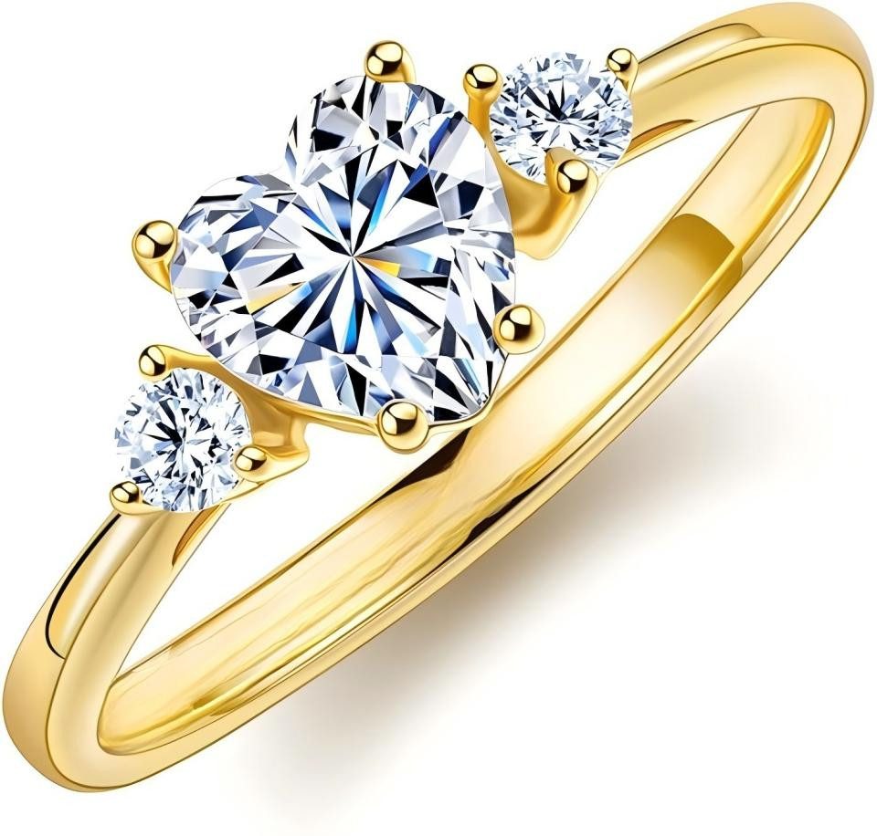 Diamantring Diamantring 1ct/2ctVerlobungsring,herzschliff diamant,D,VS1,2EX