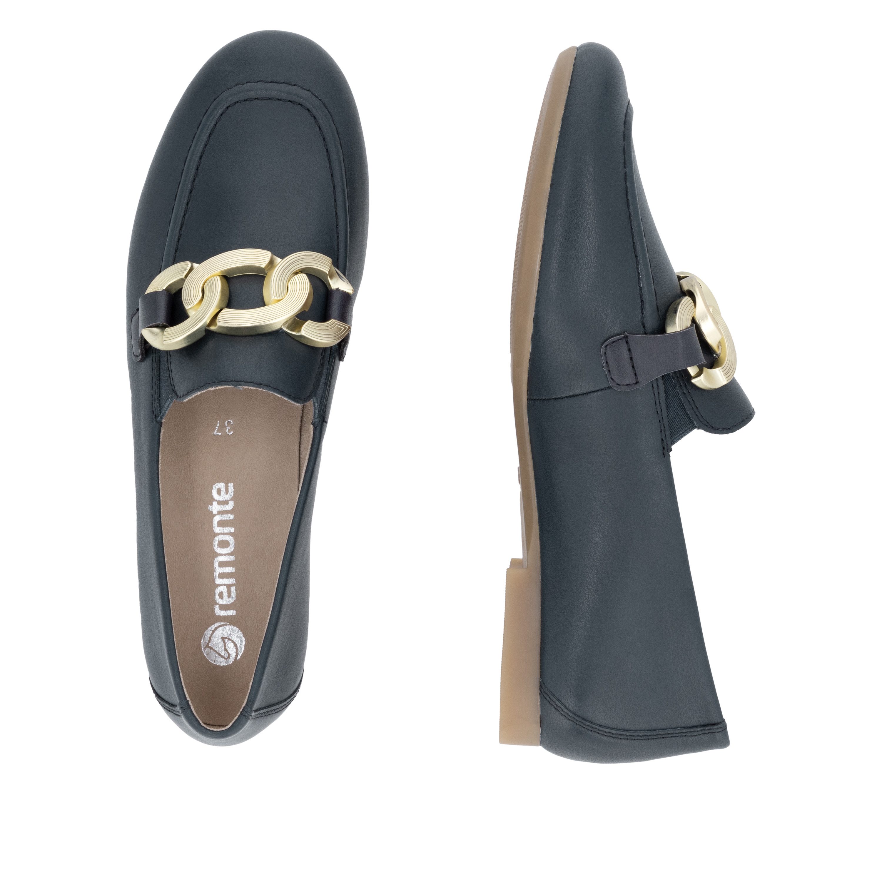 Remonte Loafer, Blockabsatz, Slipper, Businessschuh mit herausnehmbarer Einlage