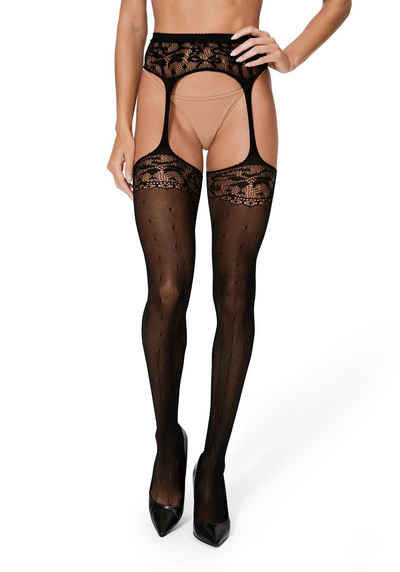 petite fleur gold Ouvert Strumpfhose in Straps-Optik