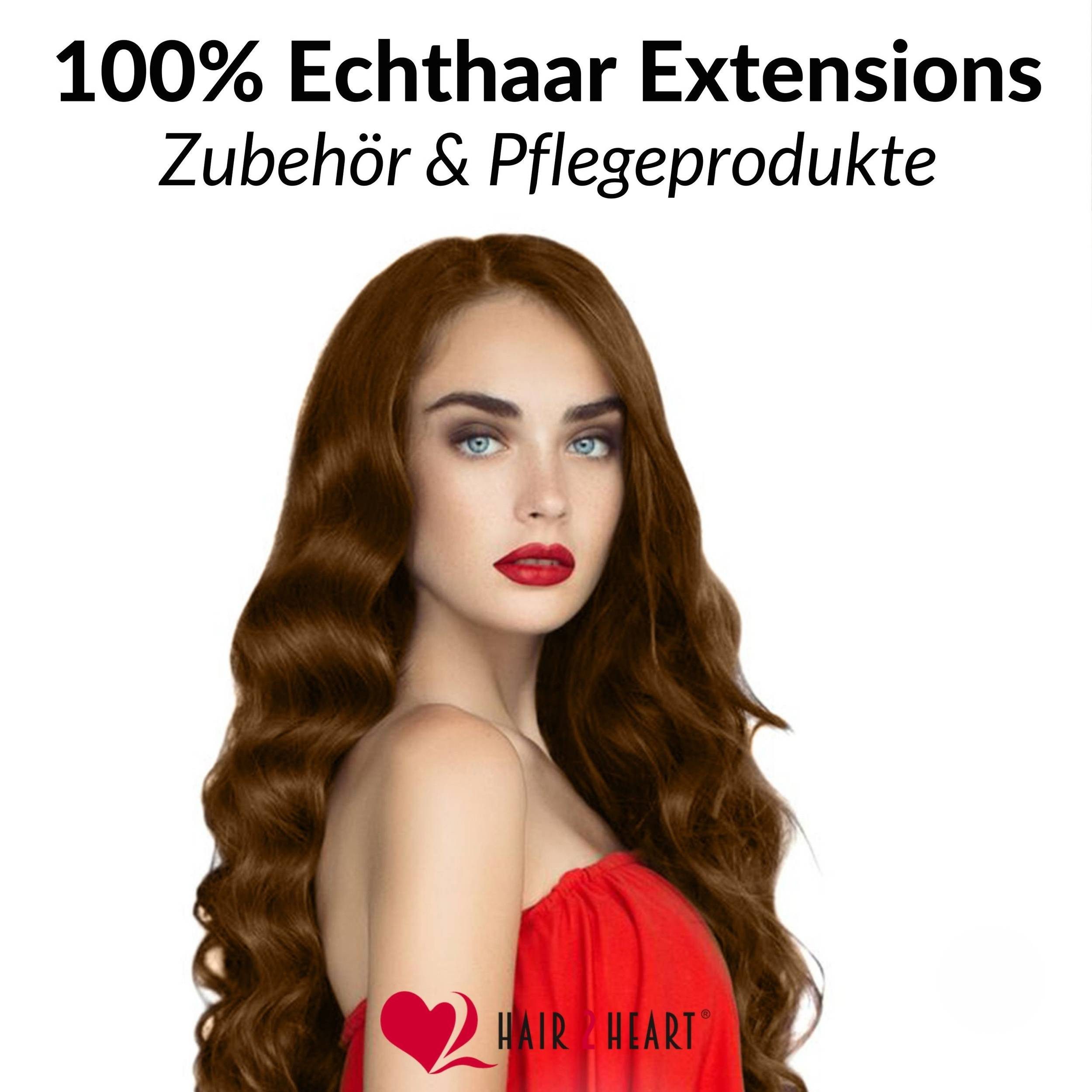 hair2heart Echthaar-Extension Bonding Extensions gewellt #8/03 Hellblond Natur-Gold 1g 60cm