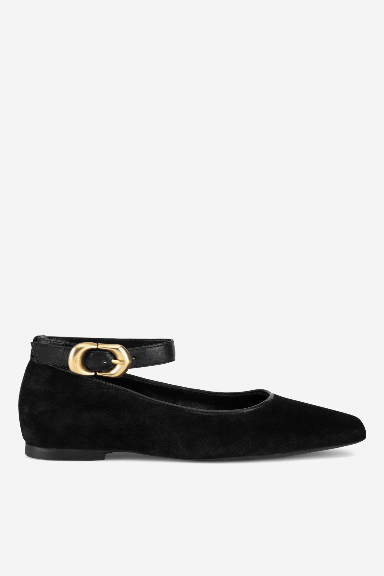 GINO ROSSI Gino Rossi ALISE‑2 – Damen-Ballerinas aus Leder in Schwarz Ballerina Schnalle, leicht, flexibel