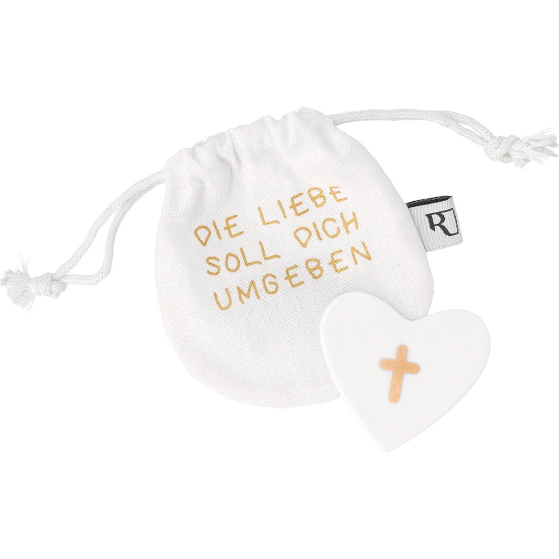Räder Design Dekoobjekt Kleine Glaubensfreude Glaubensfreiheit Liebe Kreuz Porzellan Herz Klei