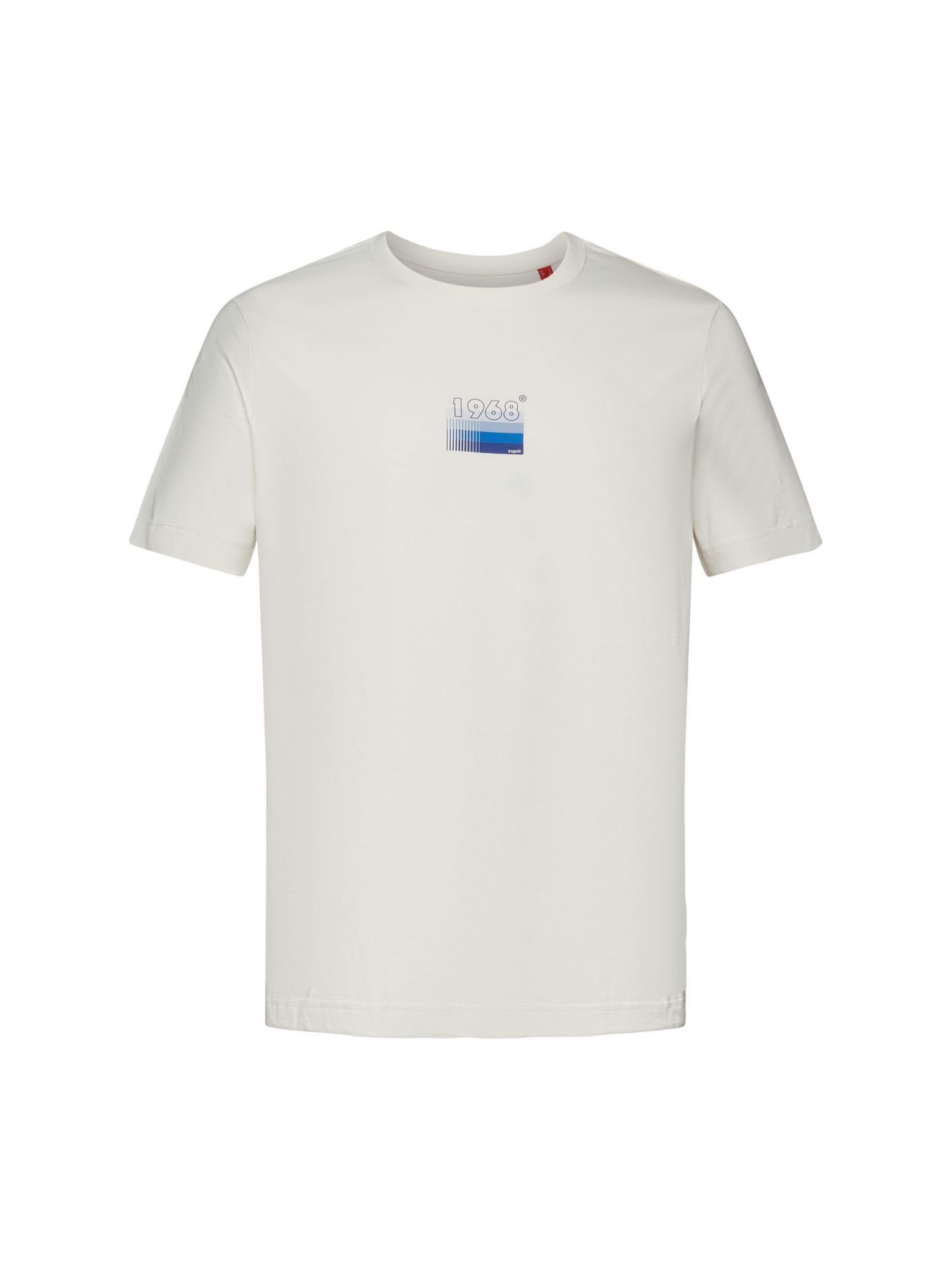 edc by Esprit T-Shirt Bedrucktes Jersey-T-Shirt, 100 % Baumwolle (1-tlg) ICE