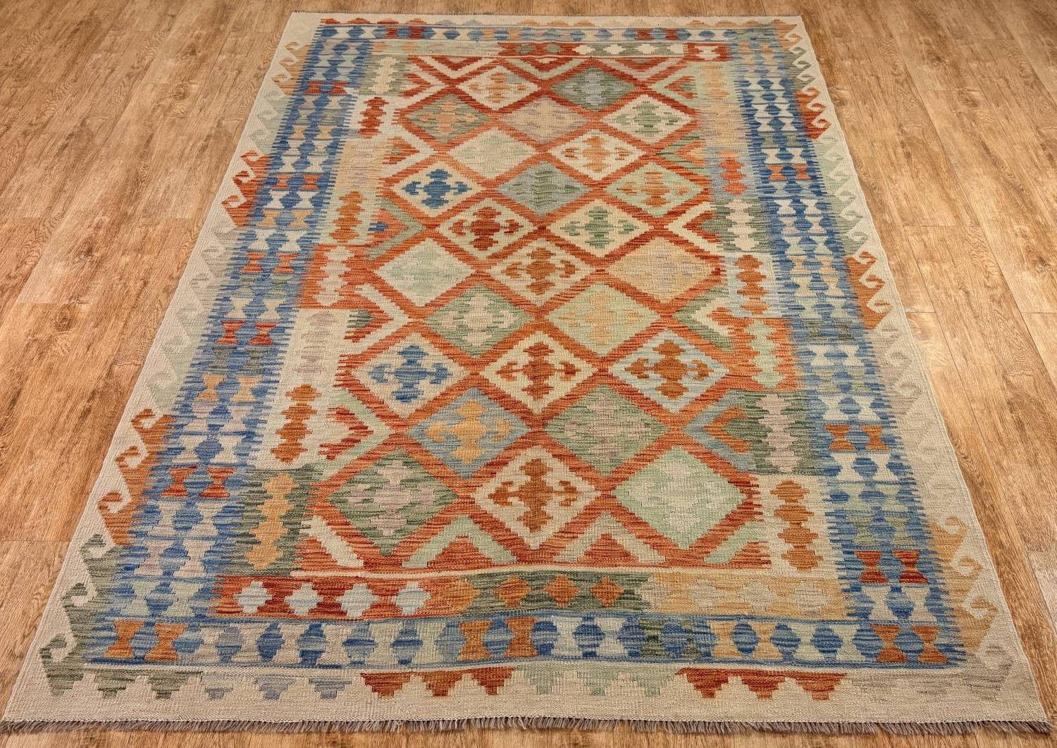 Rug Studios Teppich KELIM ORIGINAL HANDGEARBEITET, Rechteckig, Höhe: 5 mm, Handgewebt, 172 x 246 cm, Multi