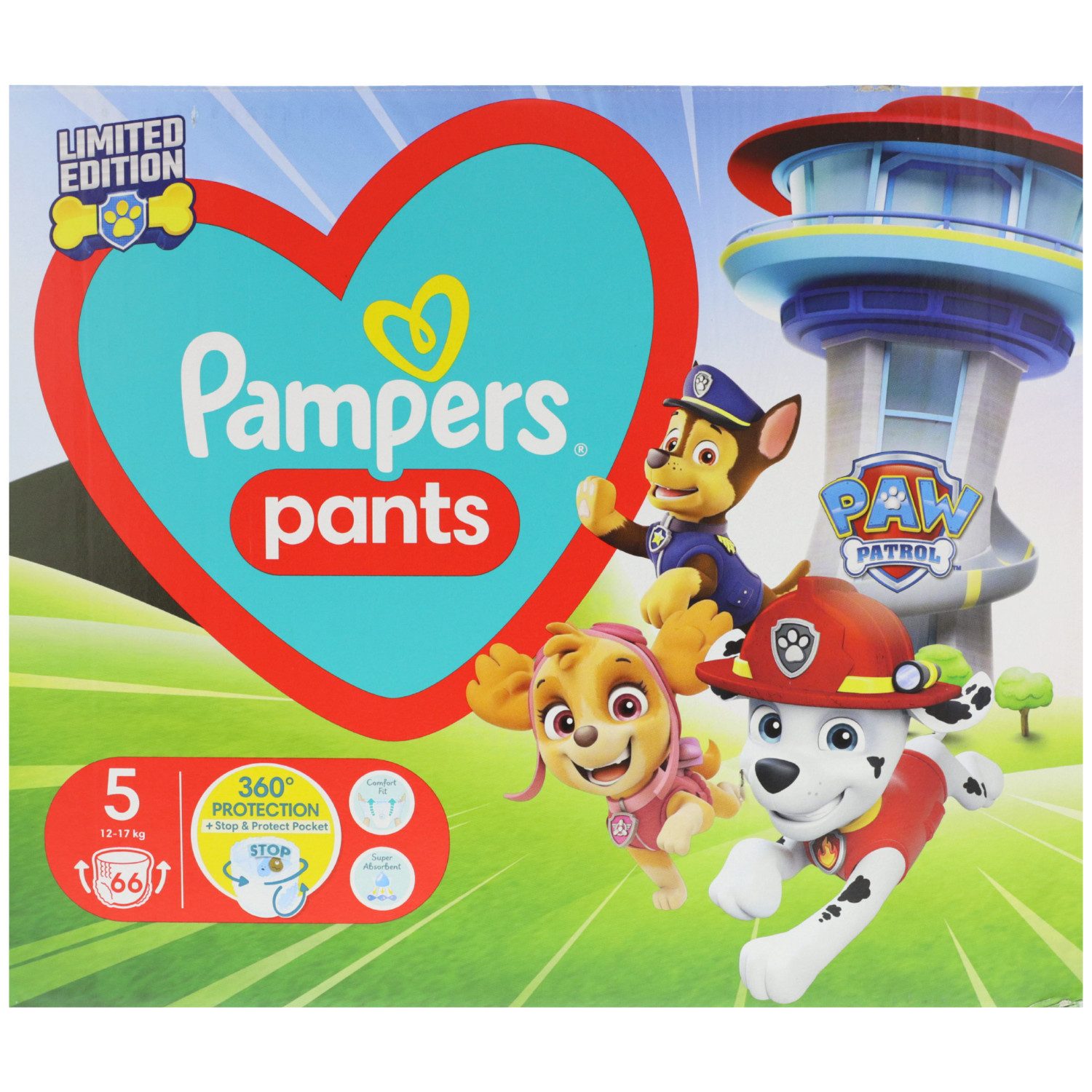 Pampers Windeln Pampers Pants Größe 5 12-17 kg Paw Patrol Edition 66 Höschenwindeln