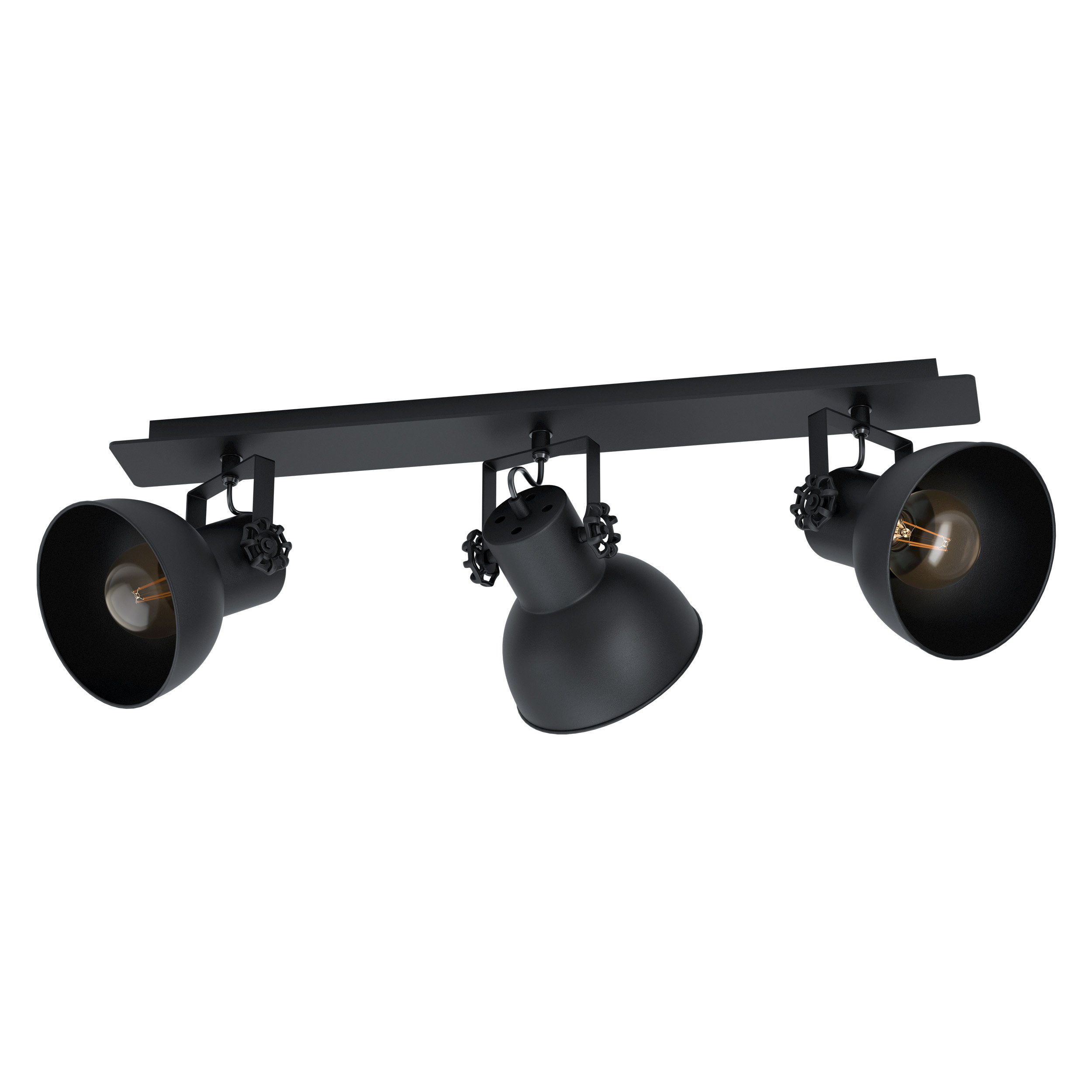 EGLO LED Deckenspot Barnstaple 1, Leuchtmittel exklusive, Spot - L75 x B9 cm - schwarz - 3X40W exkl.