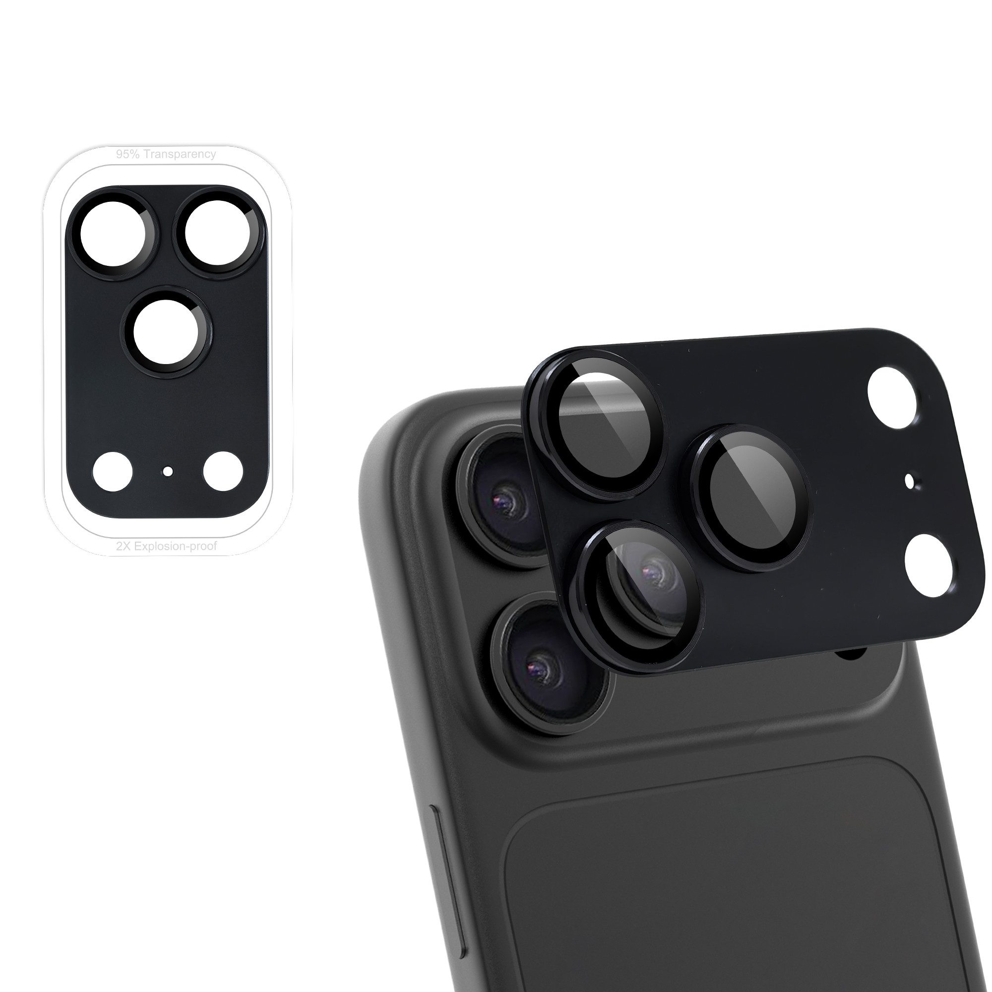 imoshion Displayschutzglas imoshion Kameraschutz Glas 2er-Pack Apple iPhone 18 Pro - Schwarz, 2 Stück