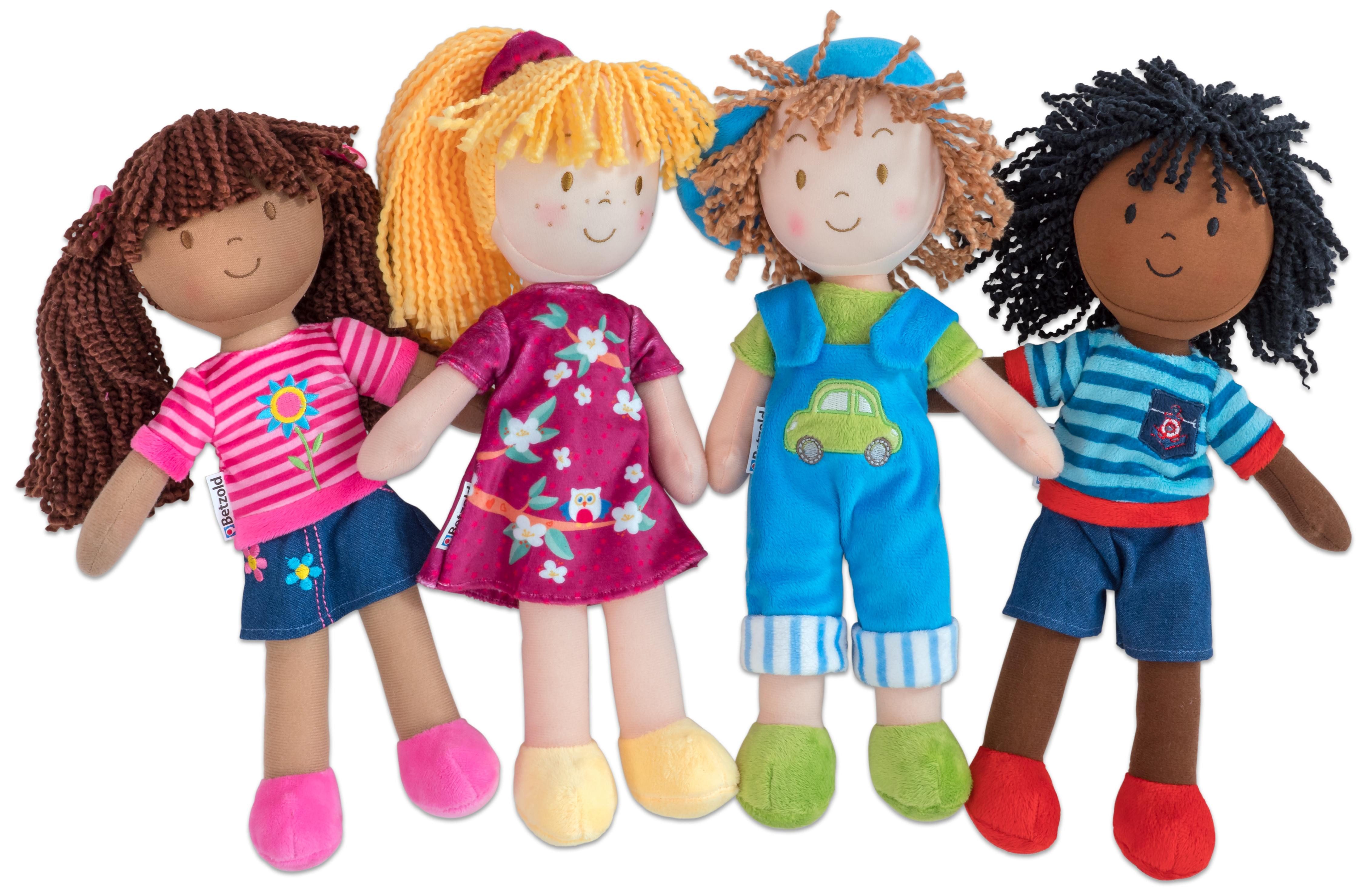 Betzold Babypuppe Stoffpuppen, 4er-Set