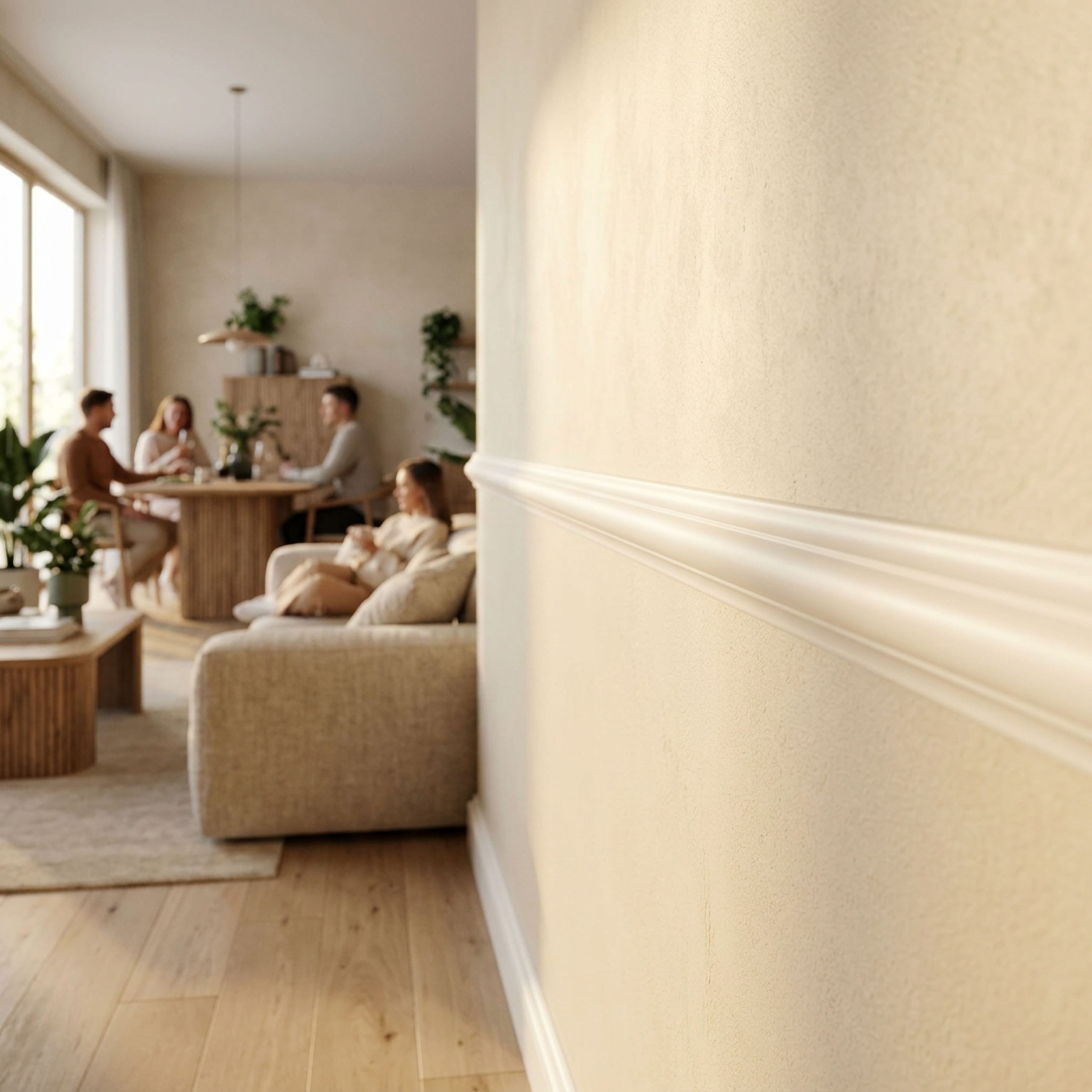 Quest Stuckleiste Zierleiste Wand PS 40 x 20 mm, überstreichbar, Verklebt, Polystyrol (PS) 40 x 20 mm, 1-St., englische Wandvertäfelung, 200 cm, weiß – Bild 2 von 5