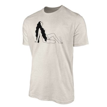 Sinus Art T-Shirt Herren Shirt 100% gekämmte Bio-Baumwolle T-Shirt schöne Frau Motiv Nachhaltig Ökomode aus erneuerba (1-tlg)
