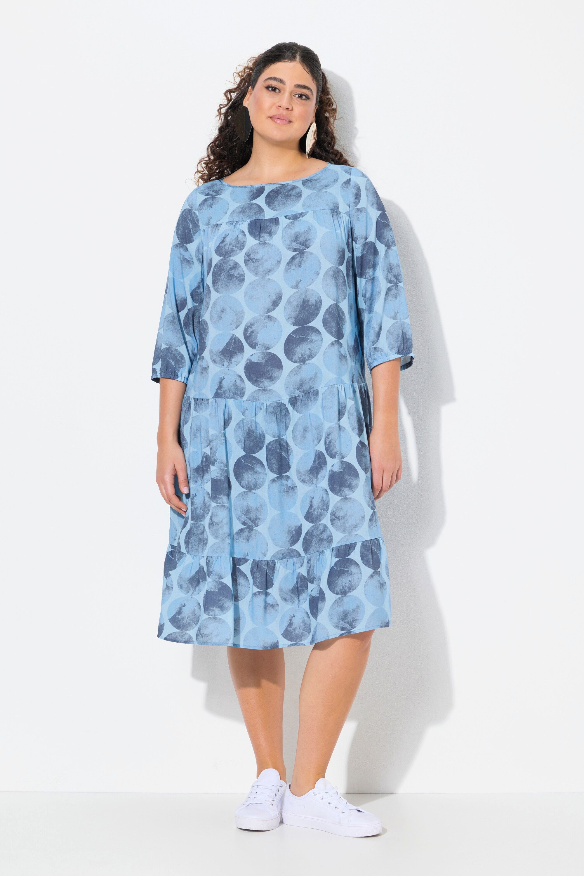 Ulla Popken Jerseykleid Kleis Kreise A-Linie günstig online kaufen