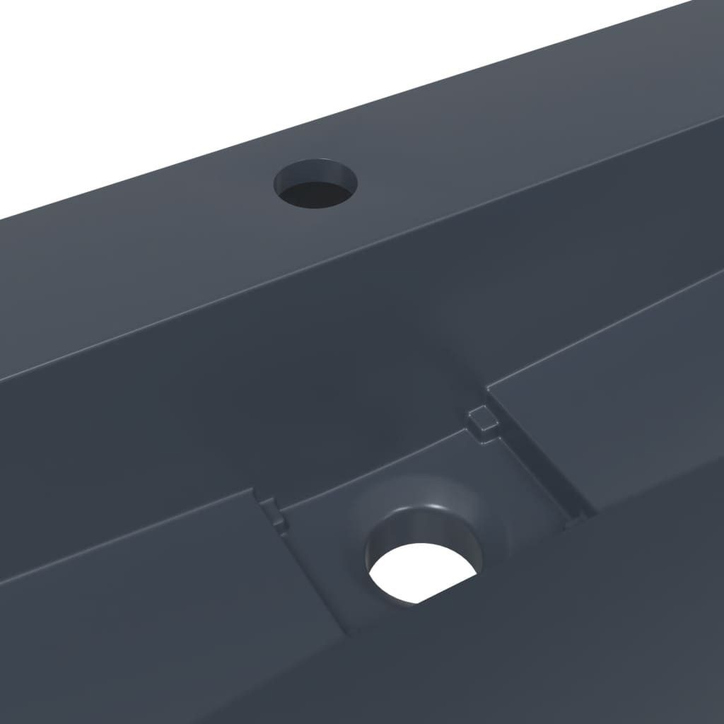 vidaXL Waschbecken Waschbecken 50x38x11 cm Mineralguss/Marmorguss Anthrazit