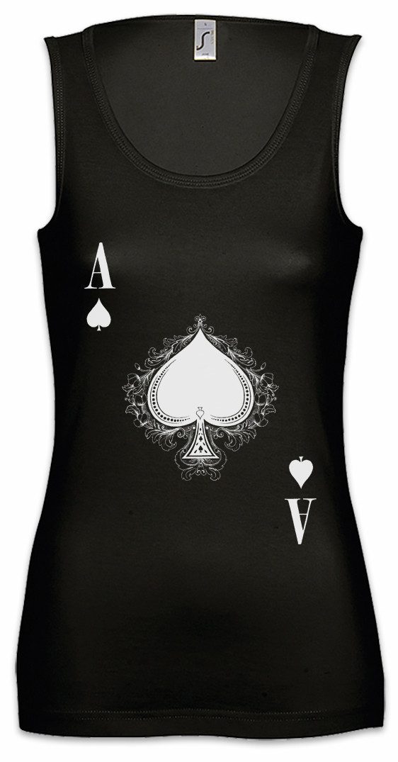 Urban Backwoods Tanktop Ace Of Spades IV Ärmelloses Damen T-Shirt Spade Ace Poker Card Casino Royal Flush Pik Tattoo