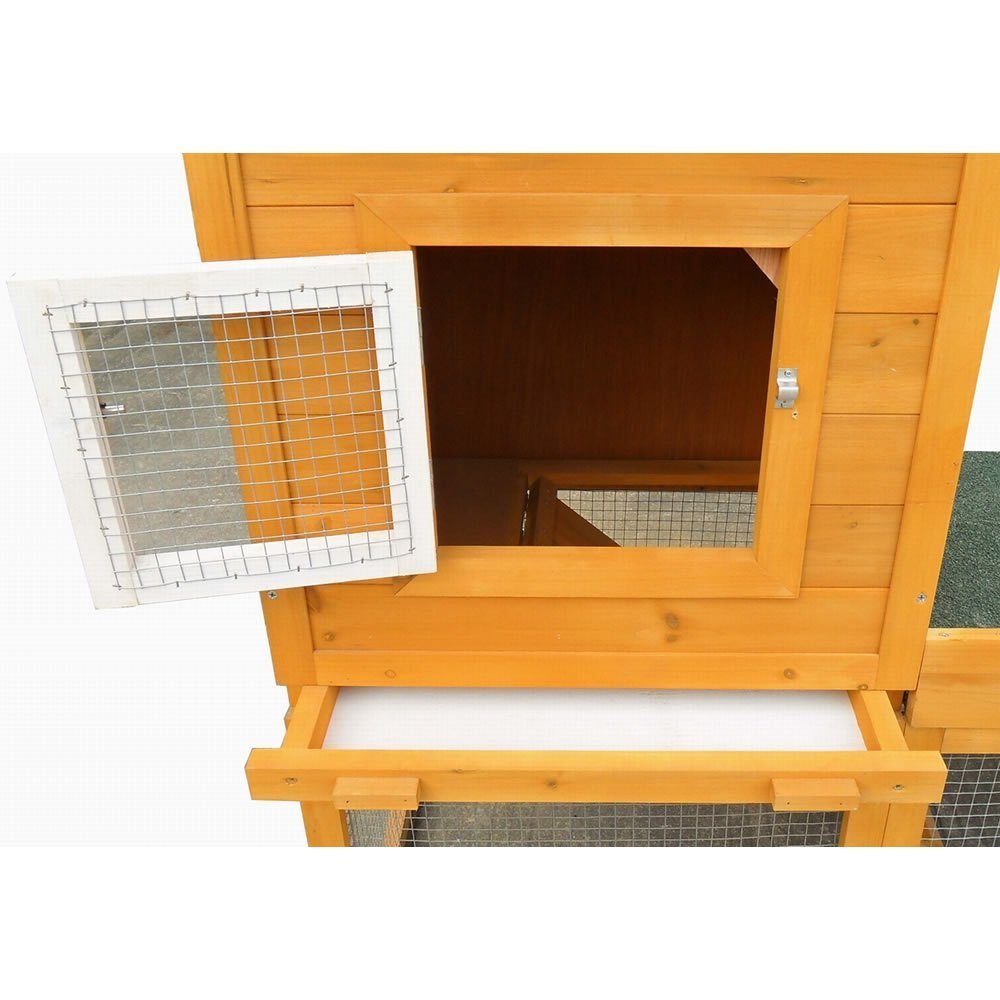 Melko Kleintierkäfig Stall Kleintierstall Hasenstall Freigehege aus Holz XXL Haus, bodenfrei