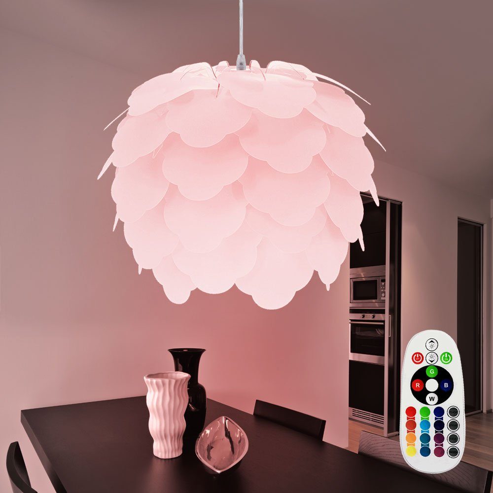 etc-shop LED Pendelleuchte, Leuchtmittel inklusive, Warmweiß, Farbwechsel, 7 Watt RGB LED Pendel Leuchte Farbwechsel Hänge Lampe Decken