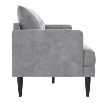 loft24 Sofa Bailey, Couch, 2-Sitzer, Bezug in Samtoptik, Metallbeine, Länge 150 cm