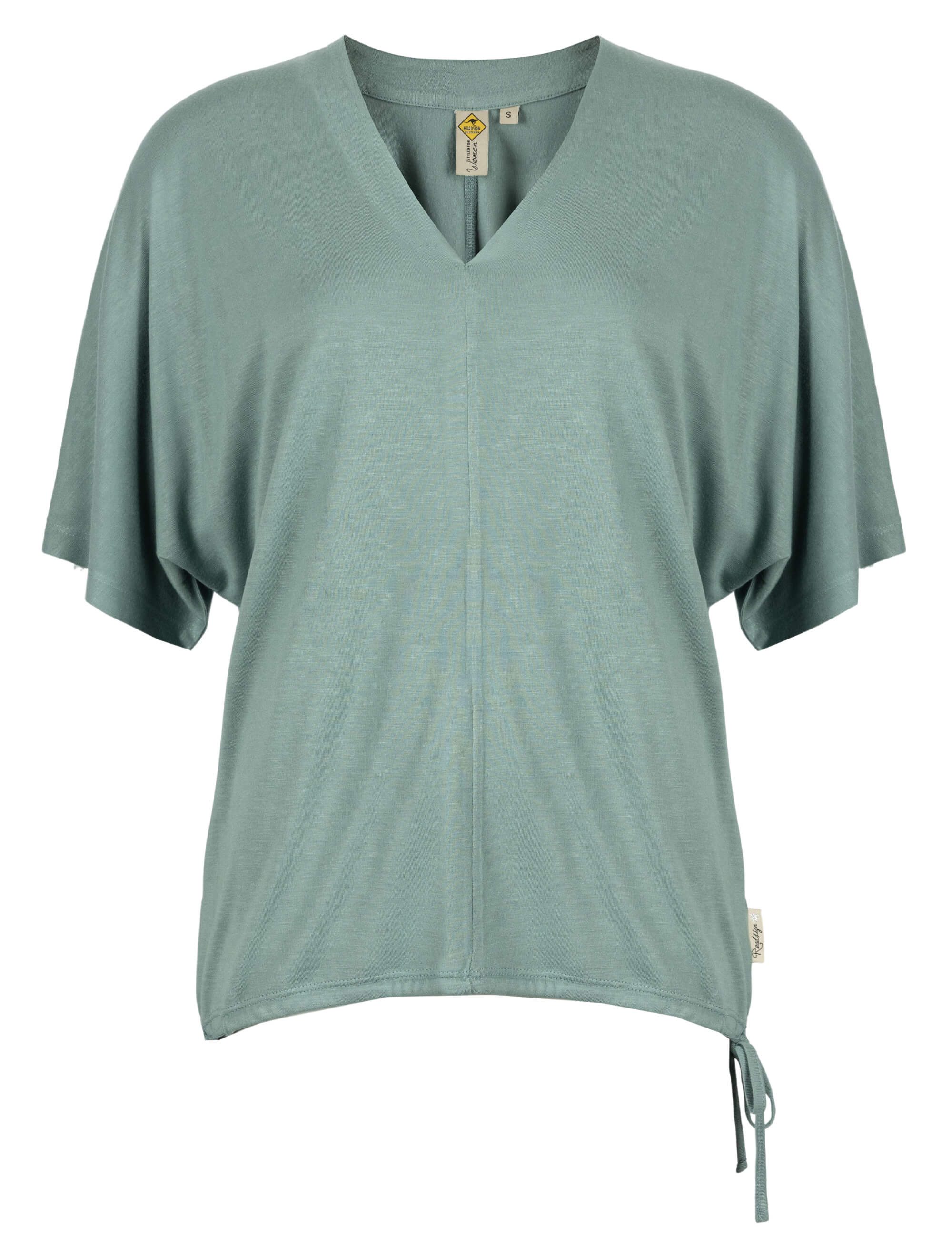 ROADSIGN australia T-Shirt Soft Jade (1, 1-tlg., 1) locker geschnittenes Kimono Shirt, fließende Viskose, luftig & bequem