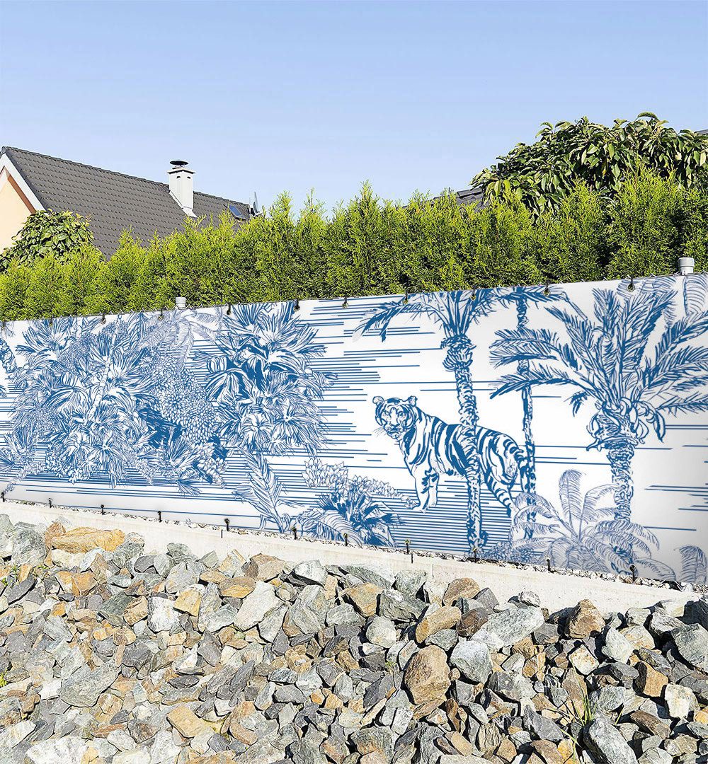 Sichtschutzzaunmatten Zaunbanner Blätterdschungel Sichtschutz Garten Zaun