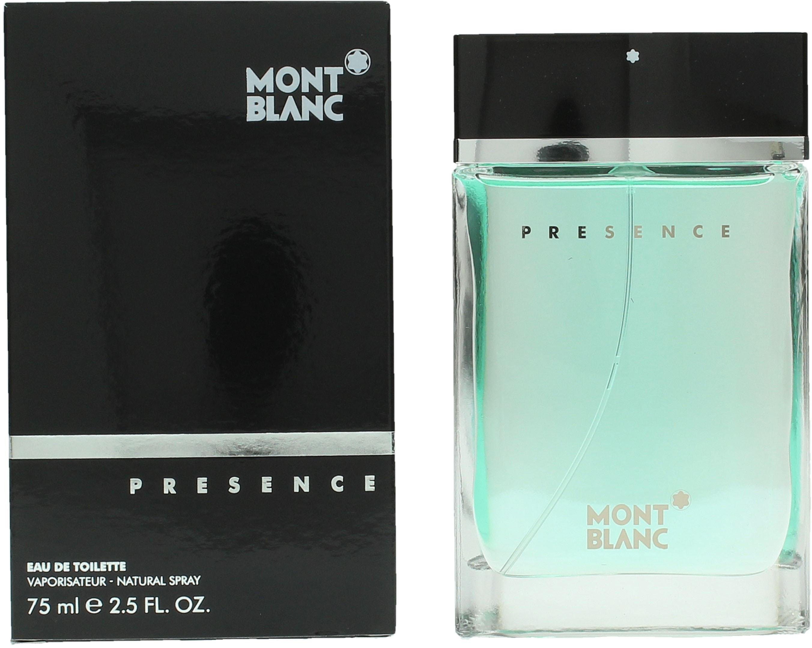 MONTBLANC Eau de Toilette Presence, Orientalisch-würziger Duft mit Bergamotte, Salbei, Apfel, Sandelholz.
