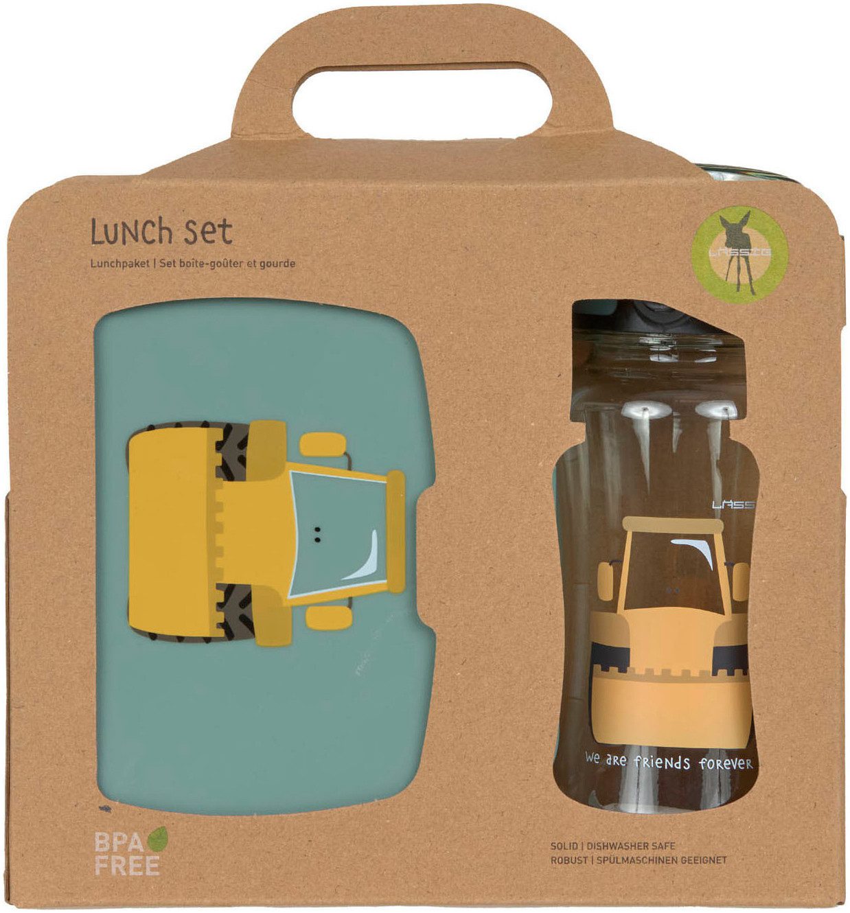 LÄSSIG Lunchbox Tiny Drivers, Excavator, Polyprophylen (PP), Tritan, (Set, 2-tlg), mit Trinkflasche